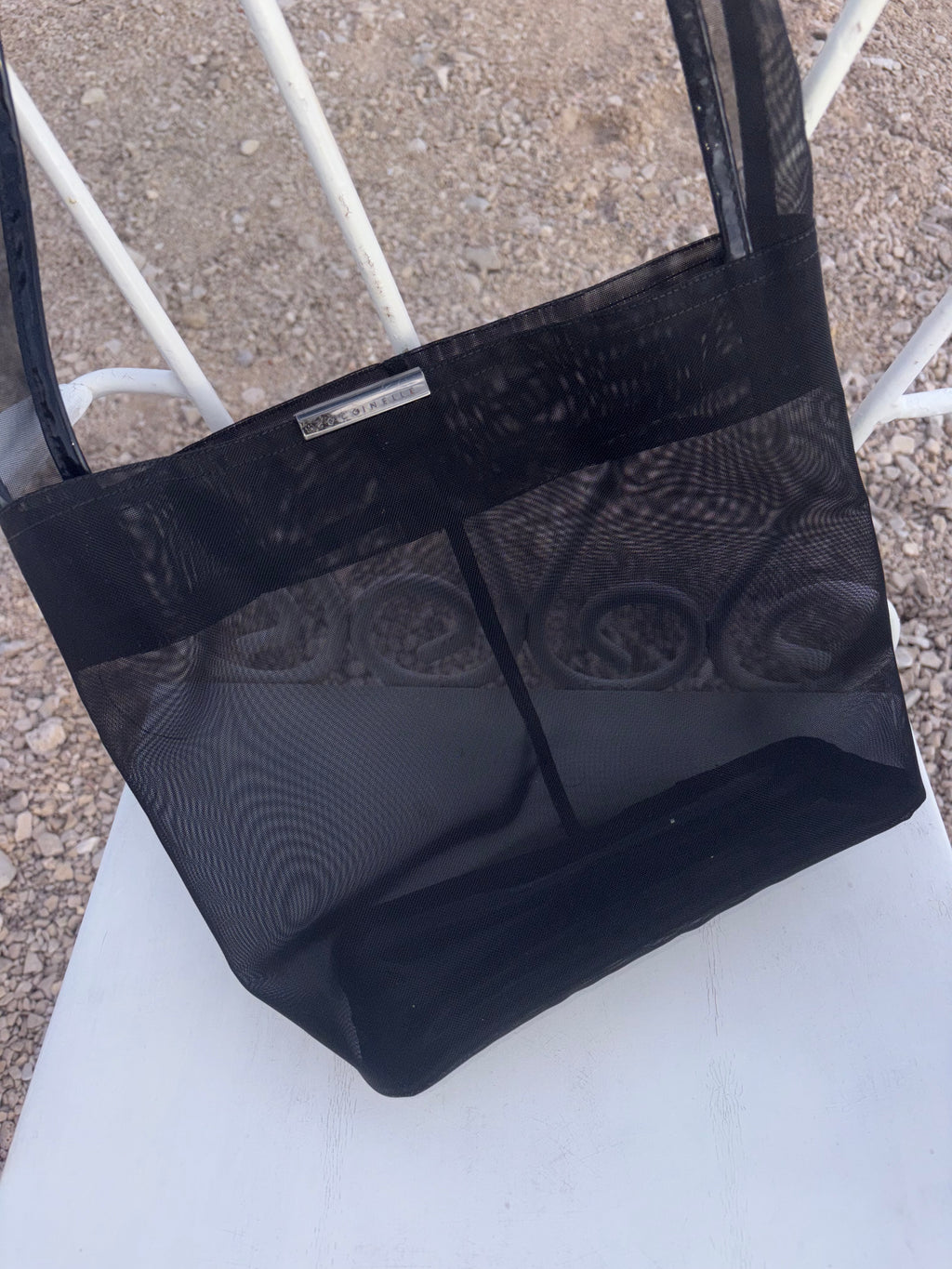 Coccinelle sheer black bag