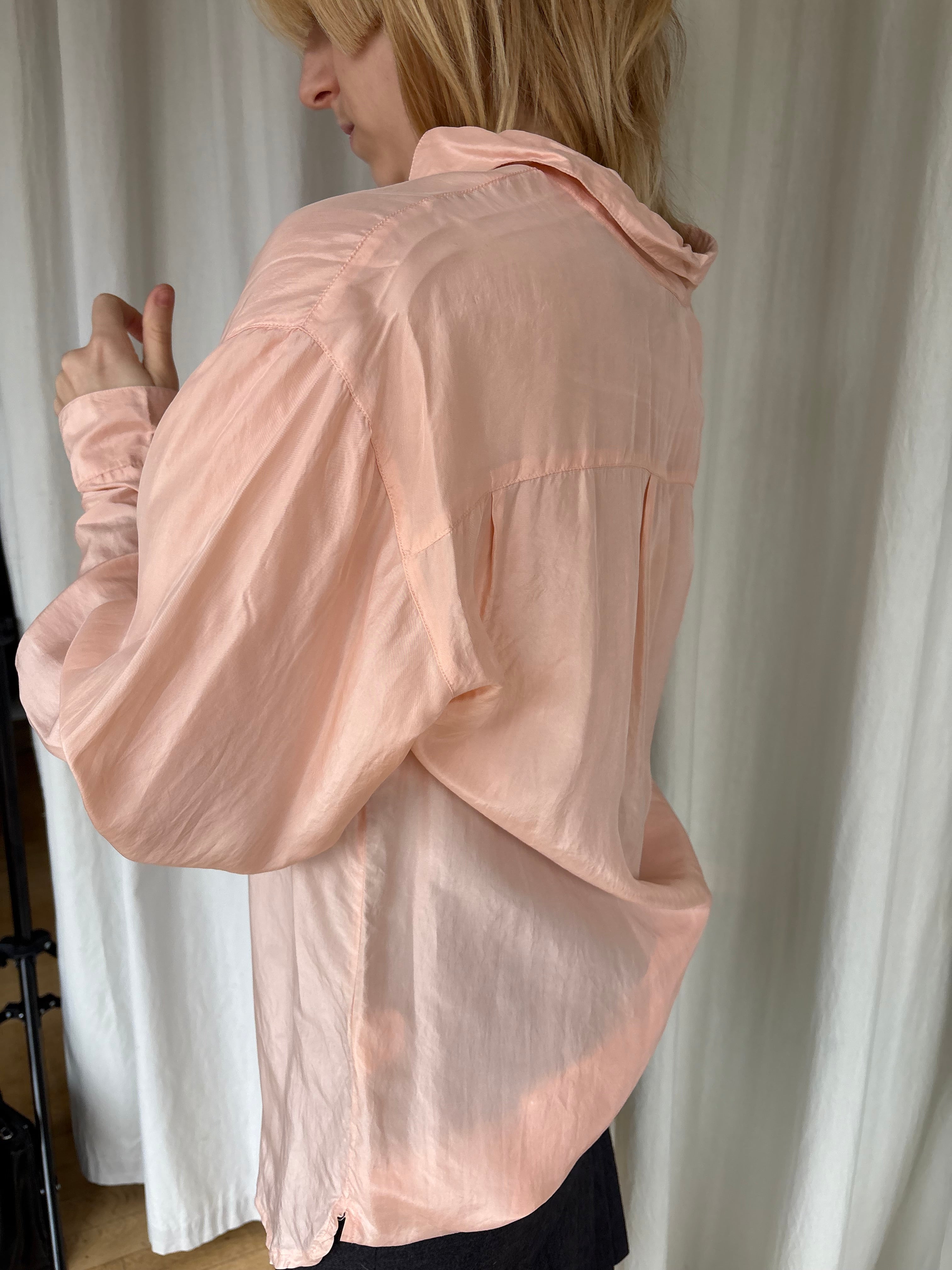 Oversized silk shirt