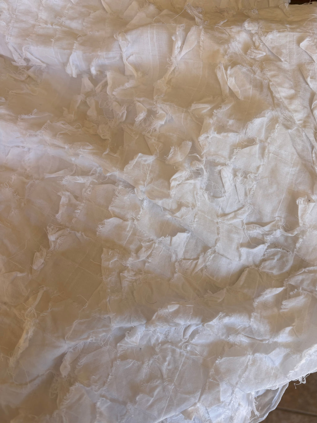 White cotton textured dress