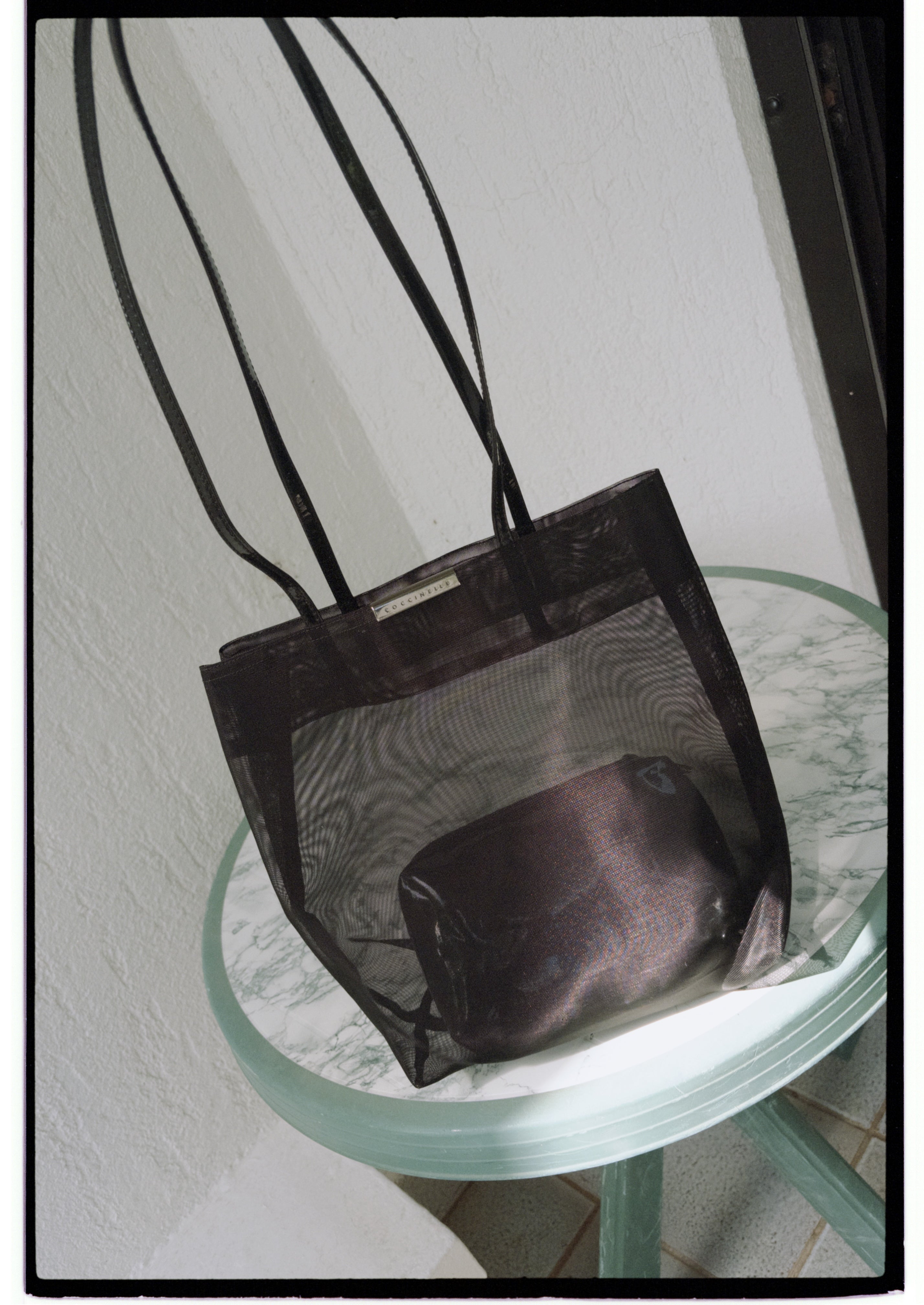 Coccinelle mesh black bag
