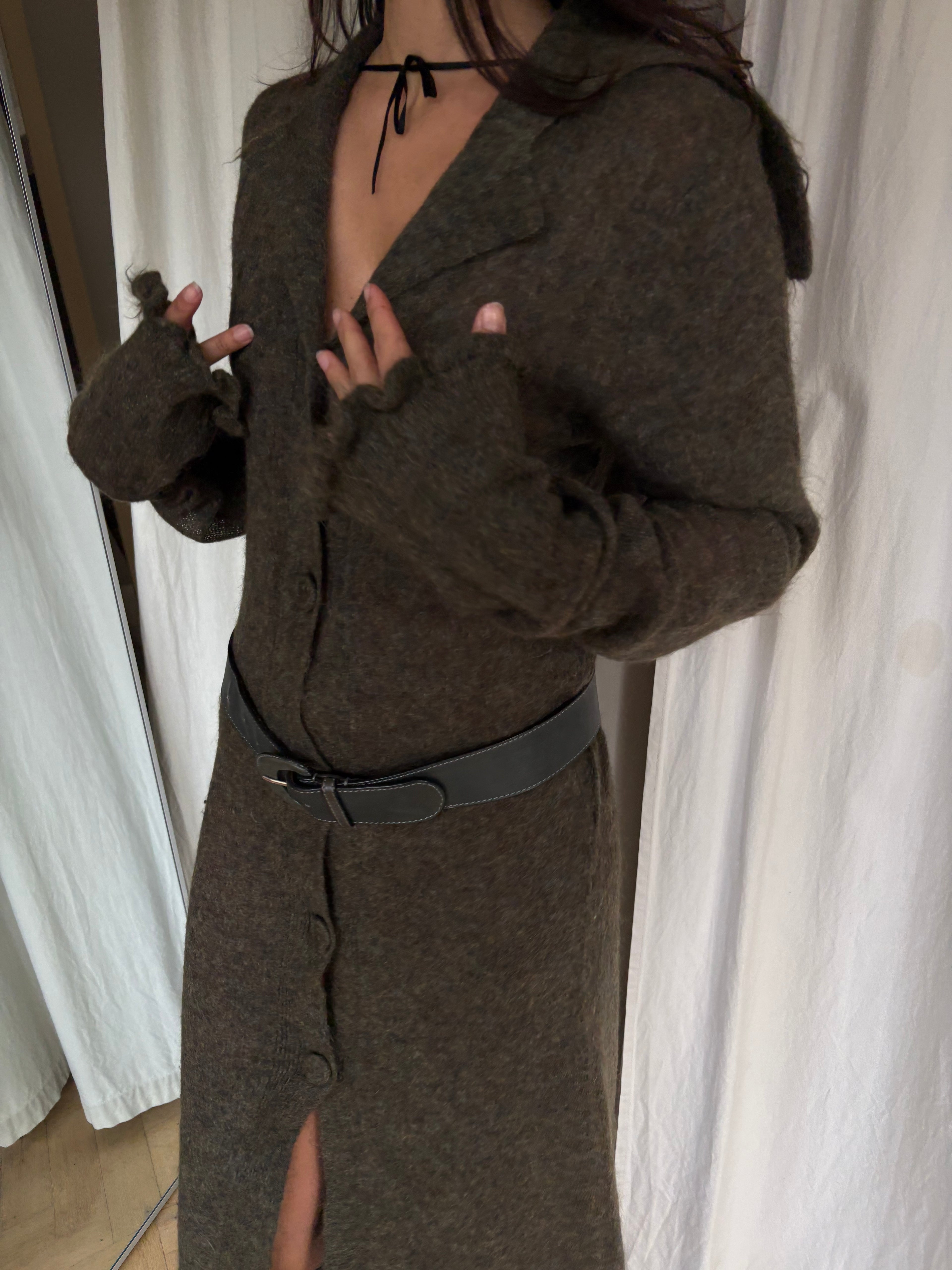 Long Mohair Cardigan