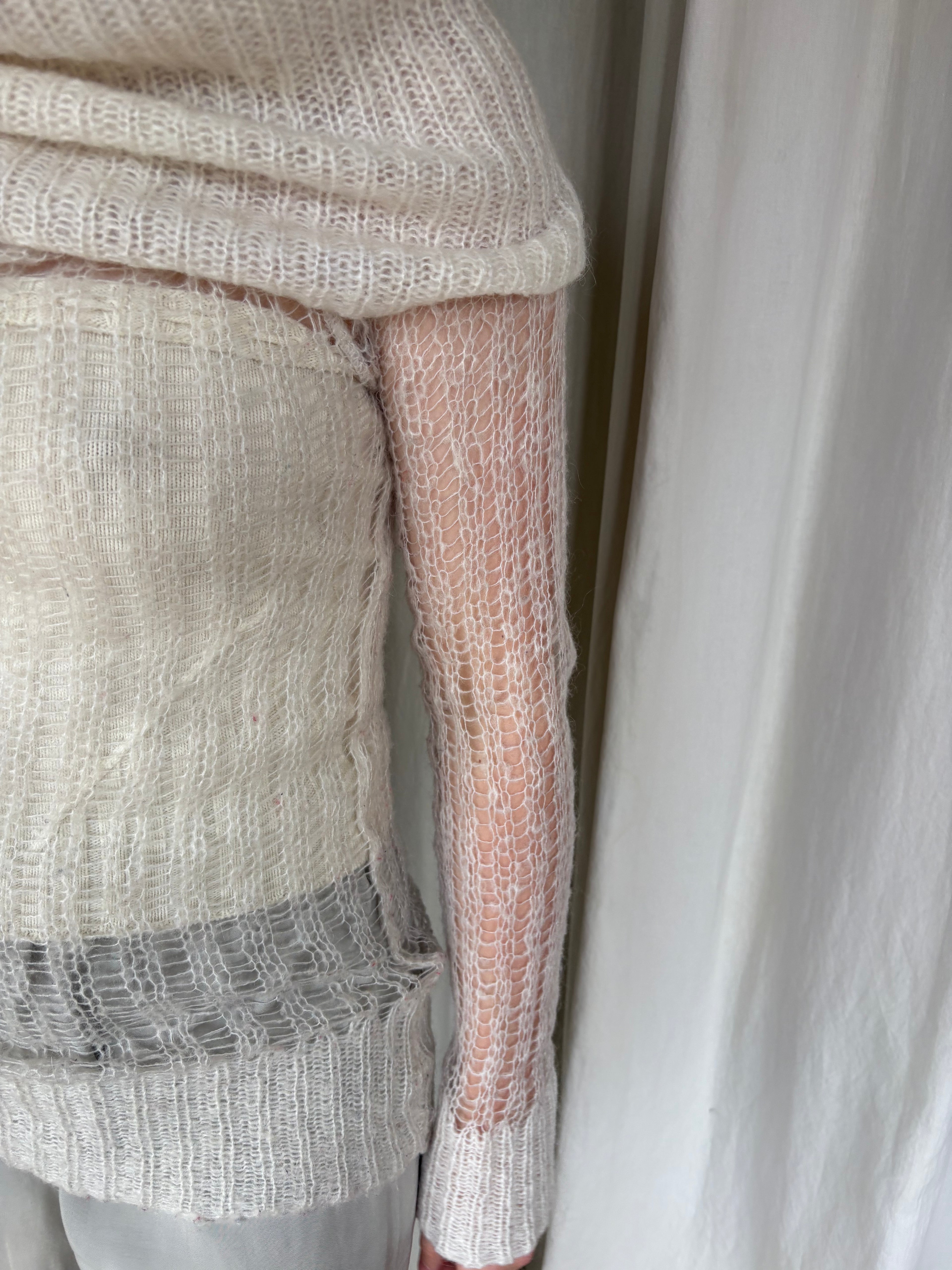 Mohair looped knit sweater