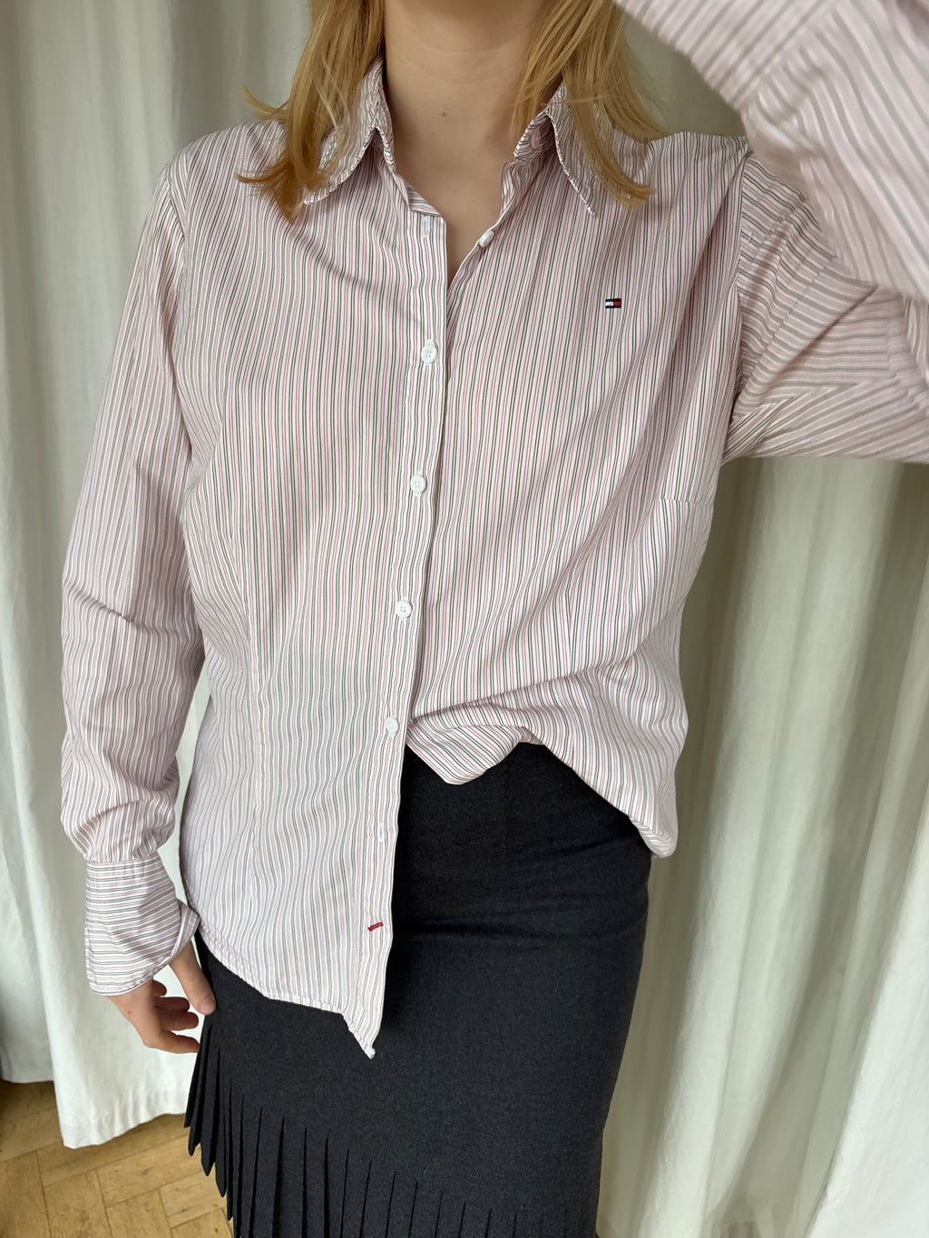 Tommy pink striped shirt