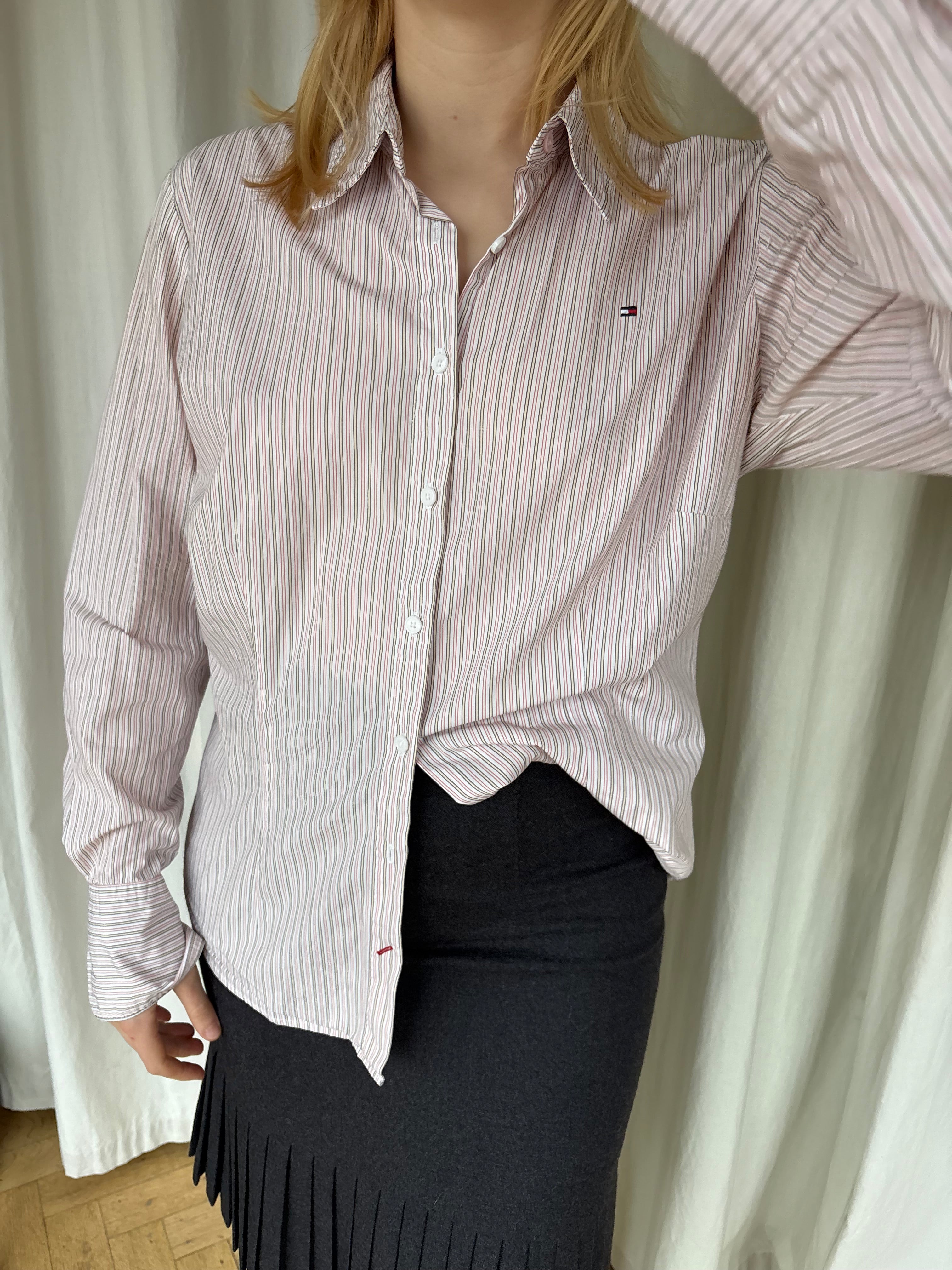 Tommy pink striped shirt