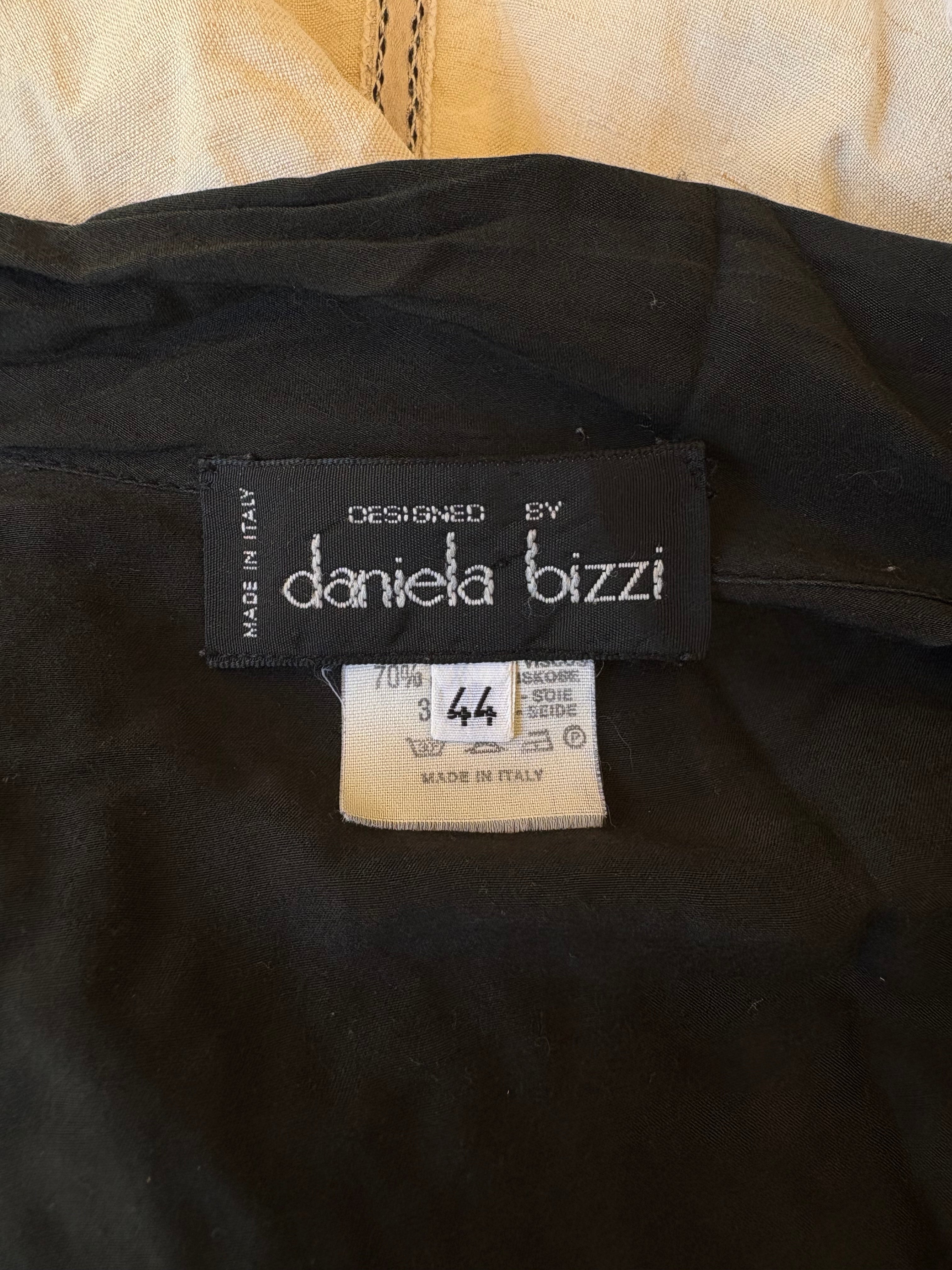 Vintage black silk blend lace blouse