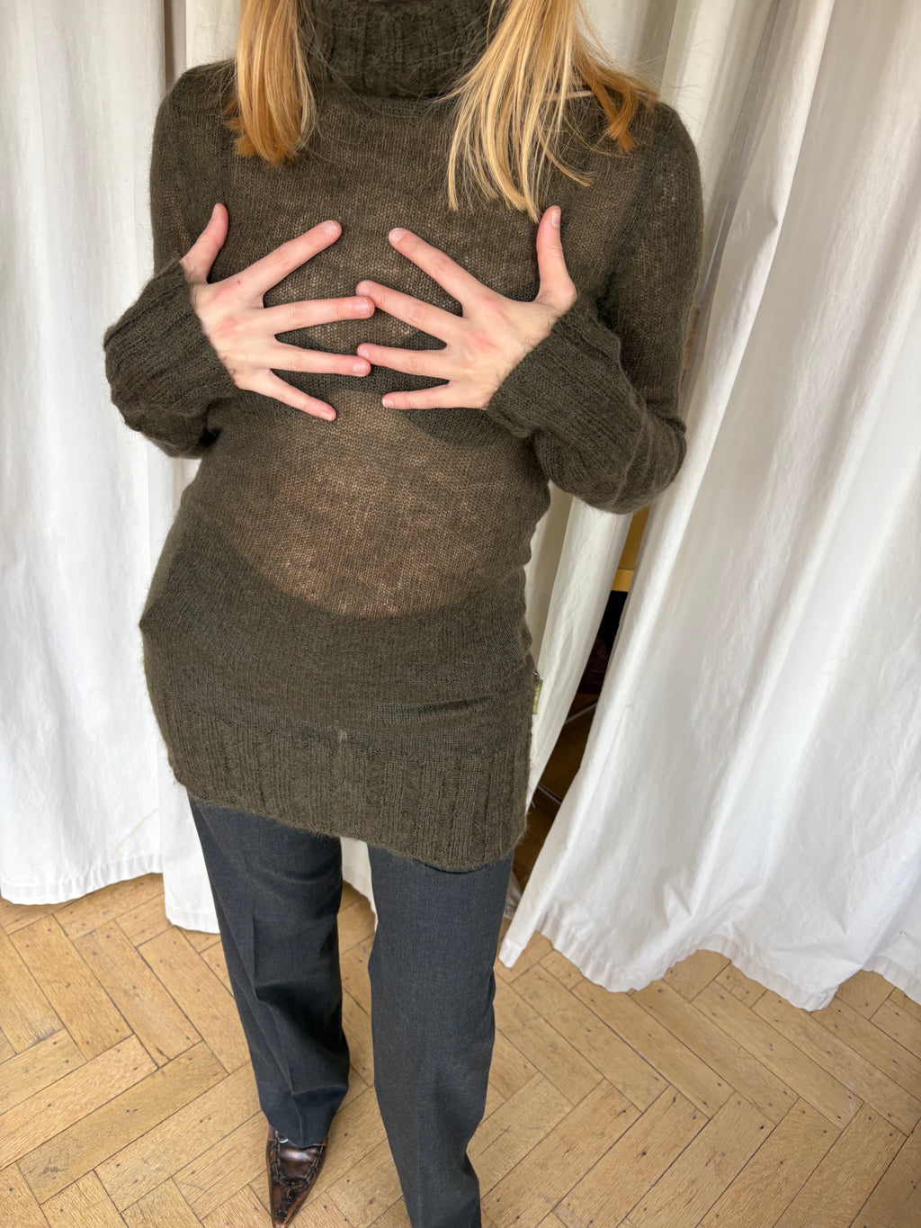 DKNY Mohair Long Vest