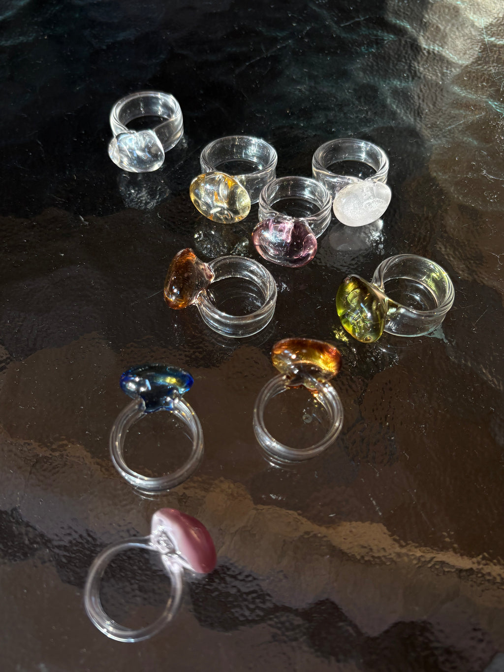 Glass Ring Smoked White