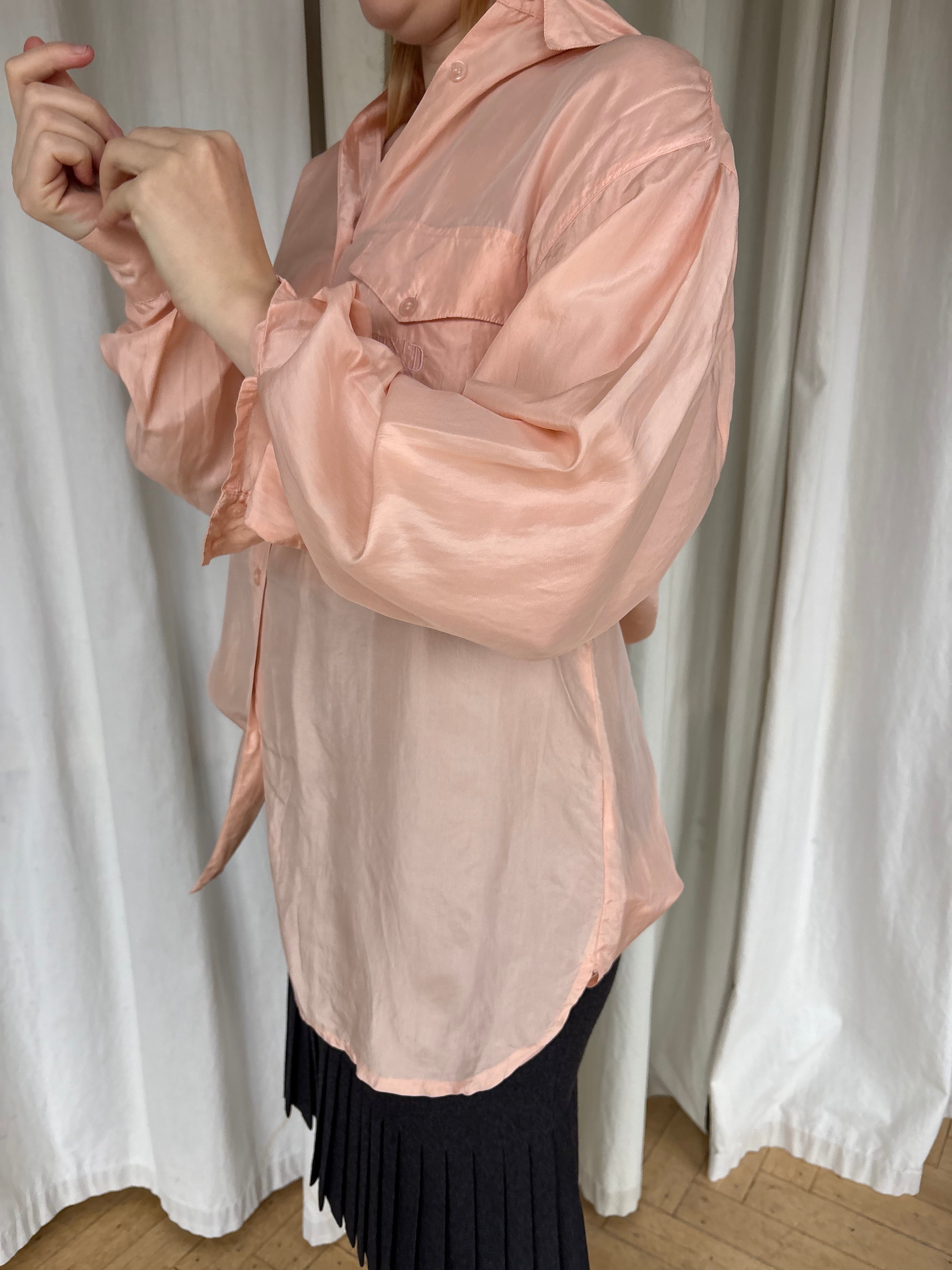 Oversized silk shirt