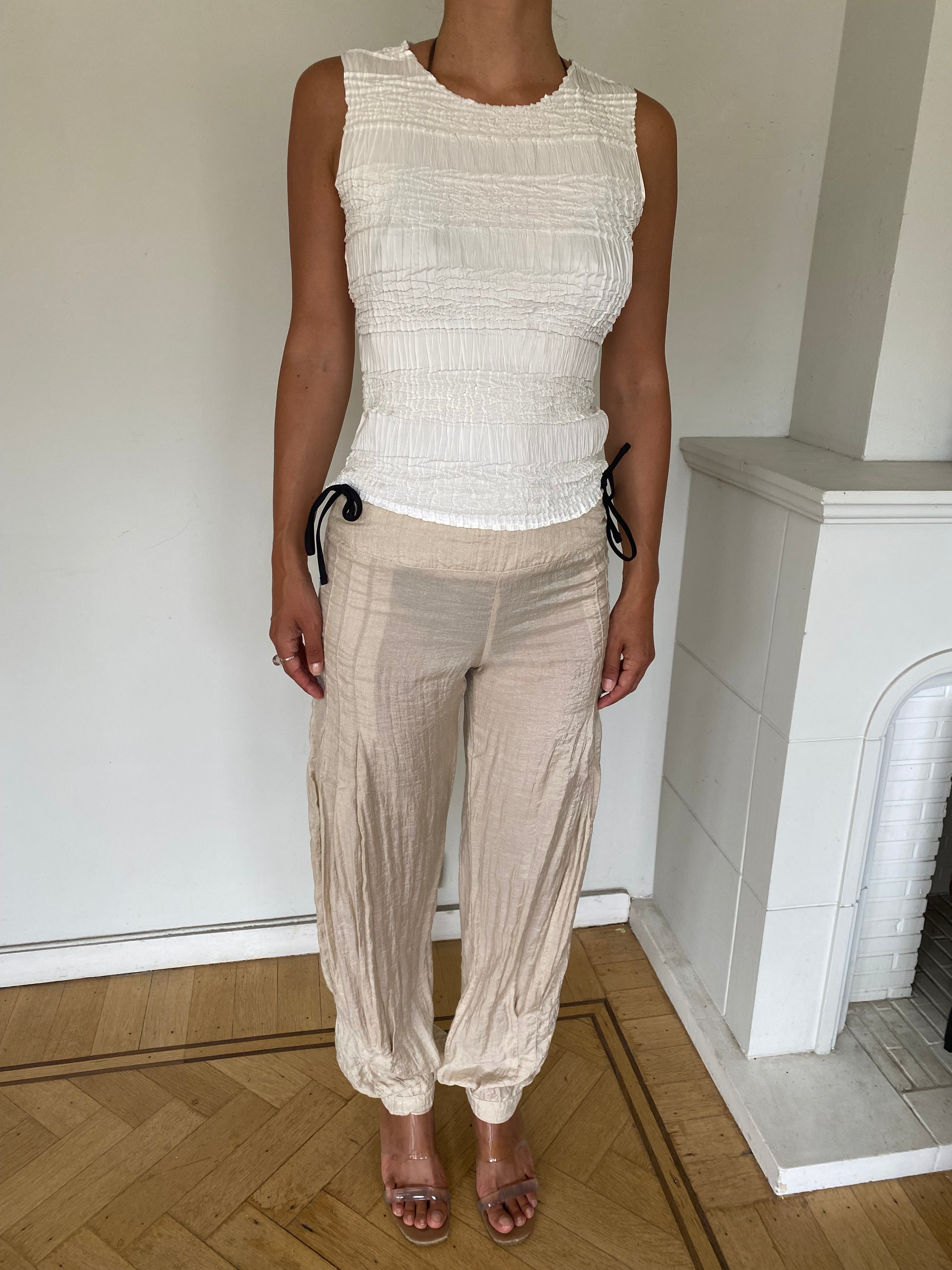 Textured white top