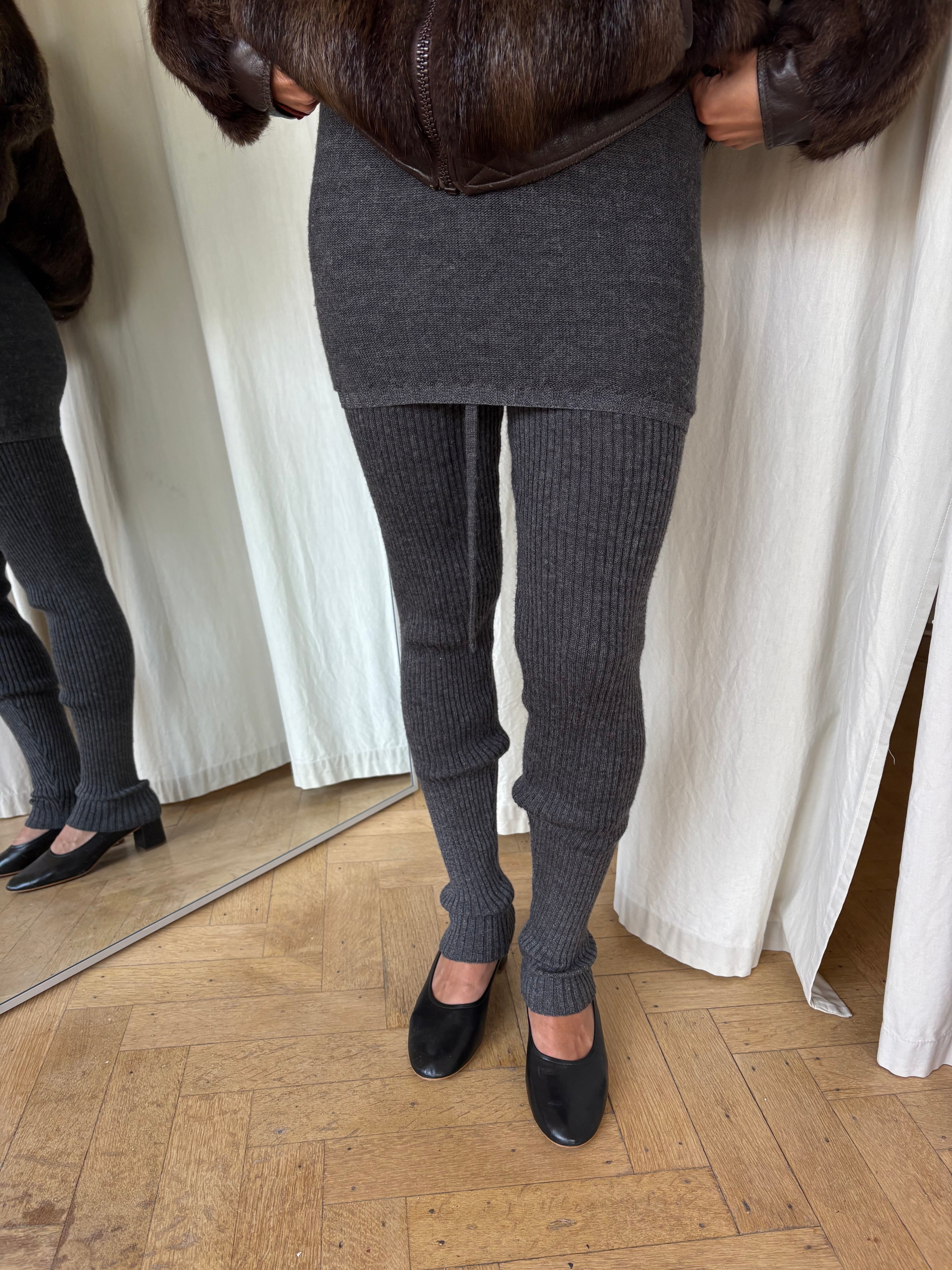 Sarah Pacini Knitted Skirt Leggings