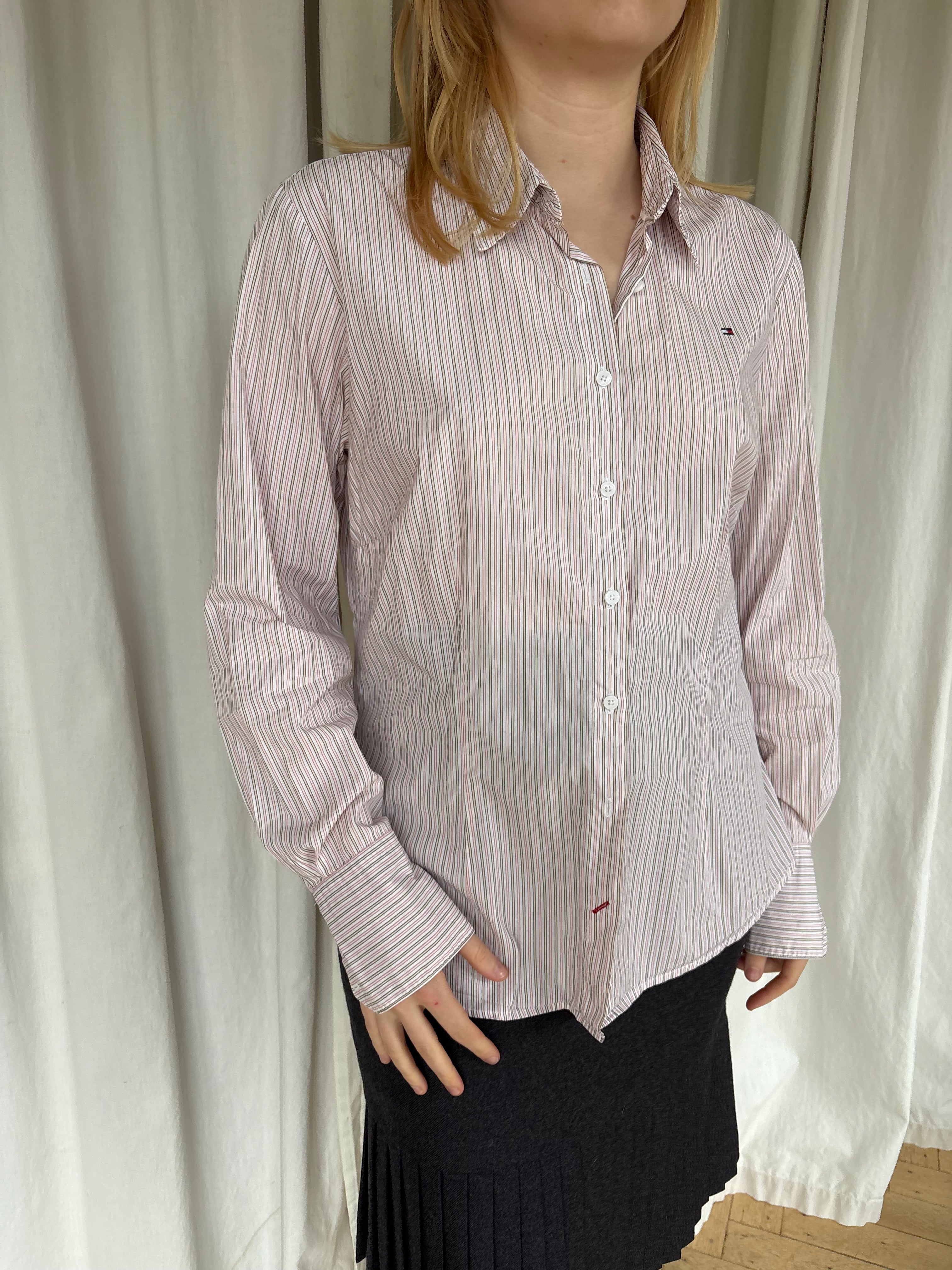 Tommy pink striped shirt