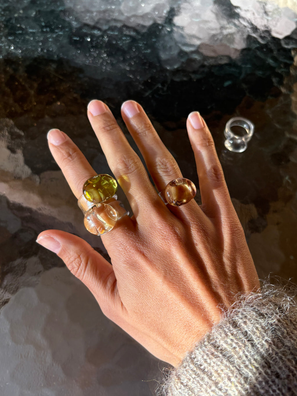 Glass Ring Yellow