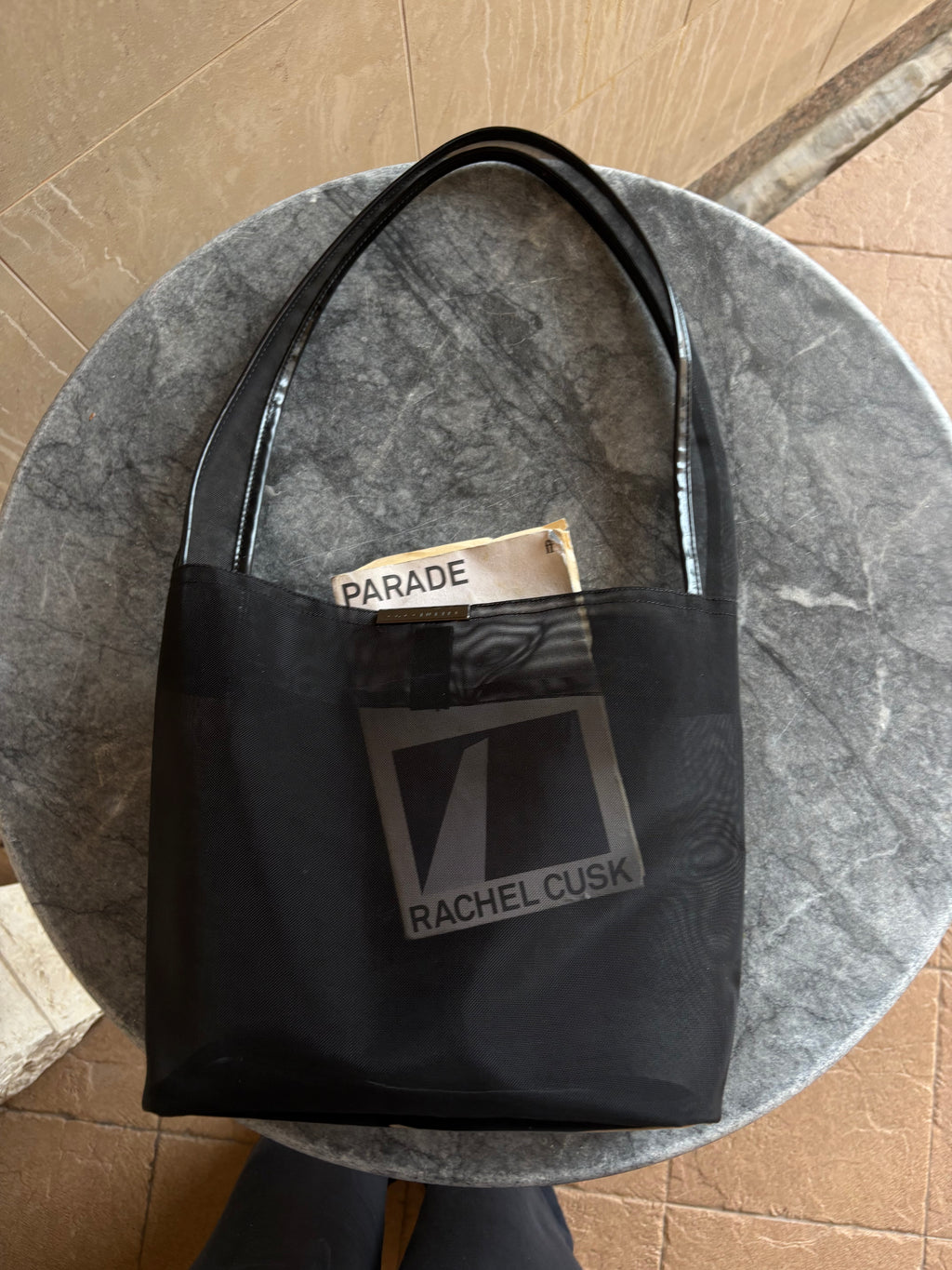 Coccinelle sheer black bag
