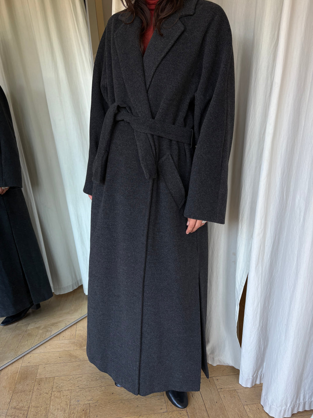Max Mara Wool Long Belted Coat