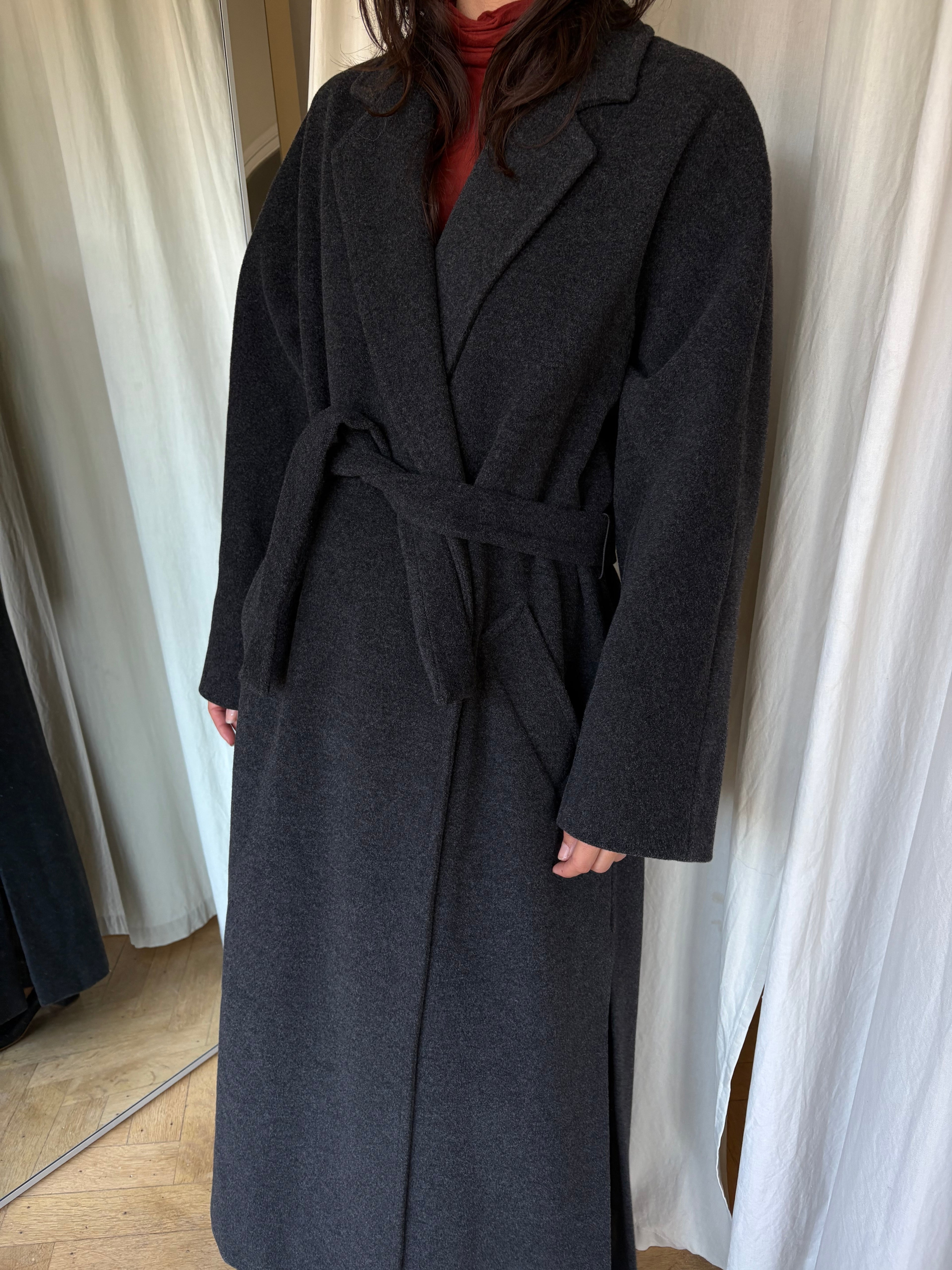 Max Mara Wool Long Belted Coat