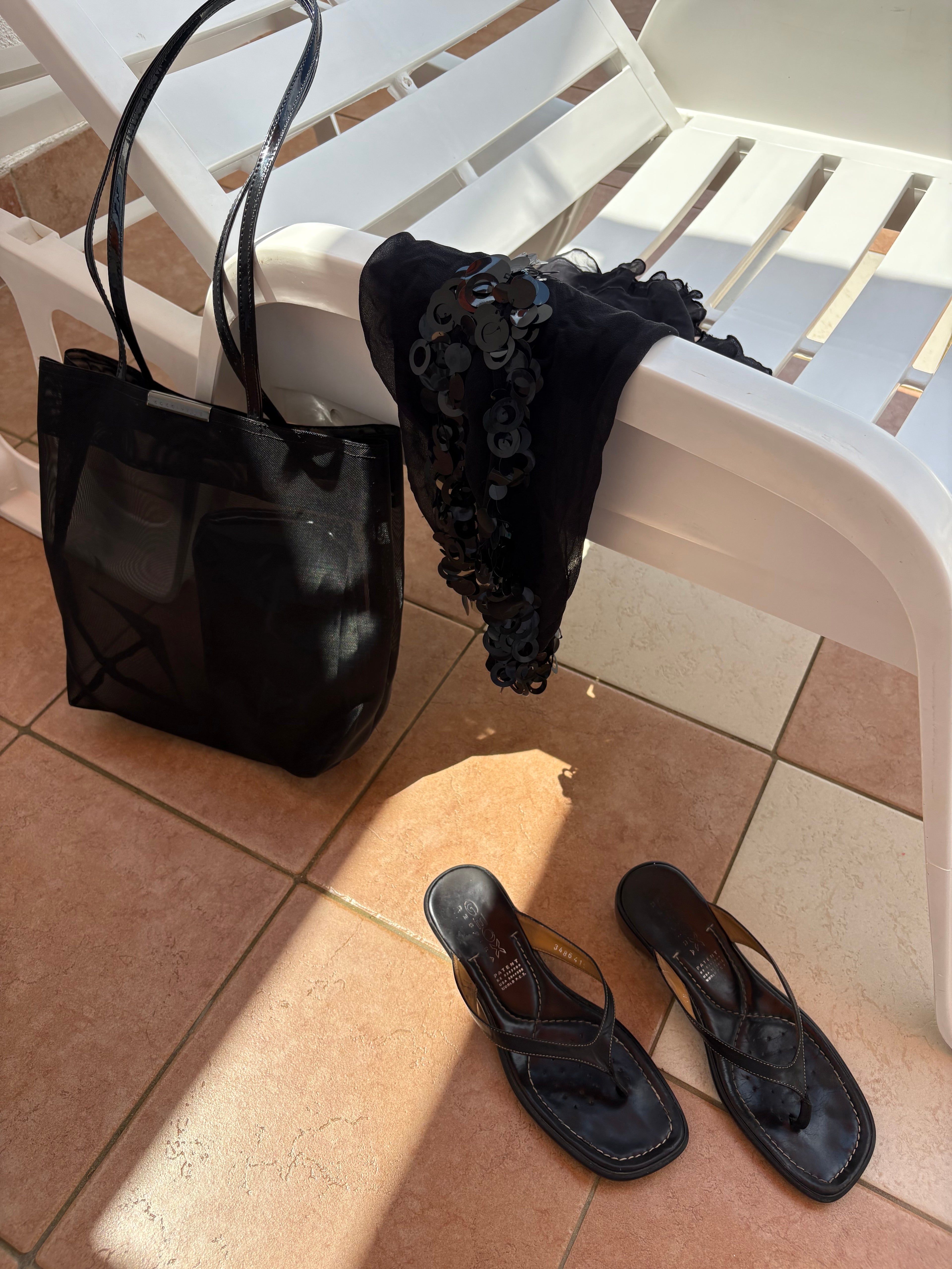 Coccinelle mesh black bag