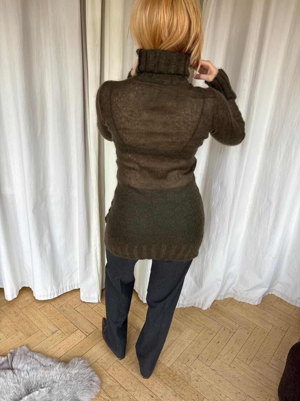 DKNY Mohair Long Vest