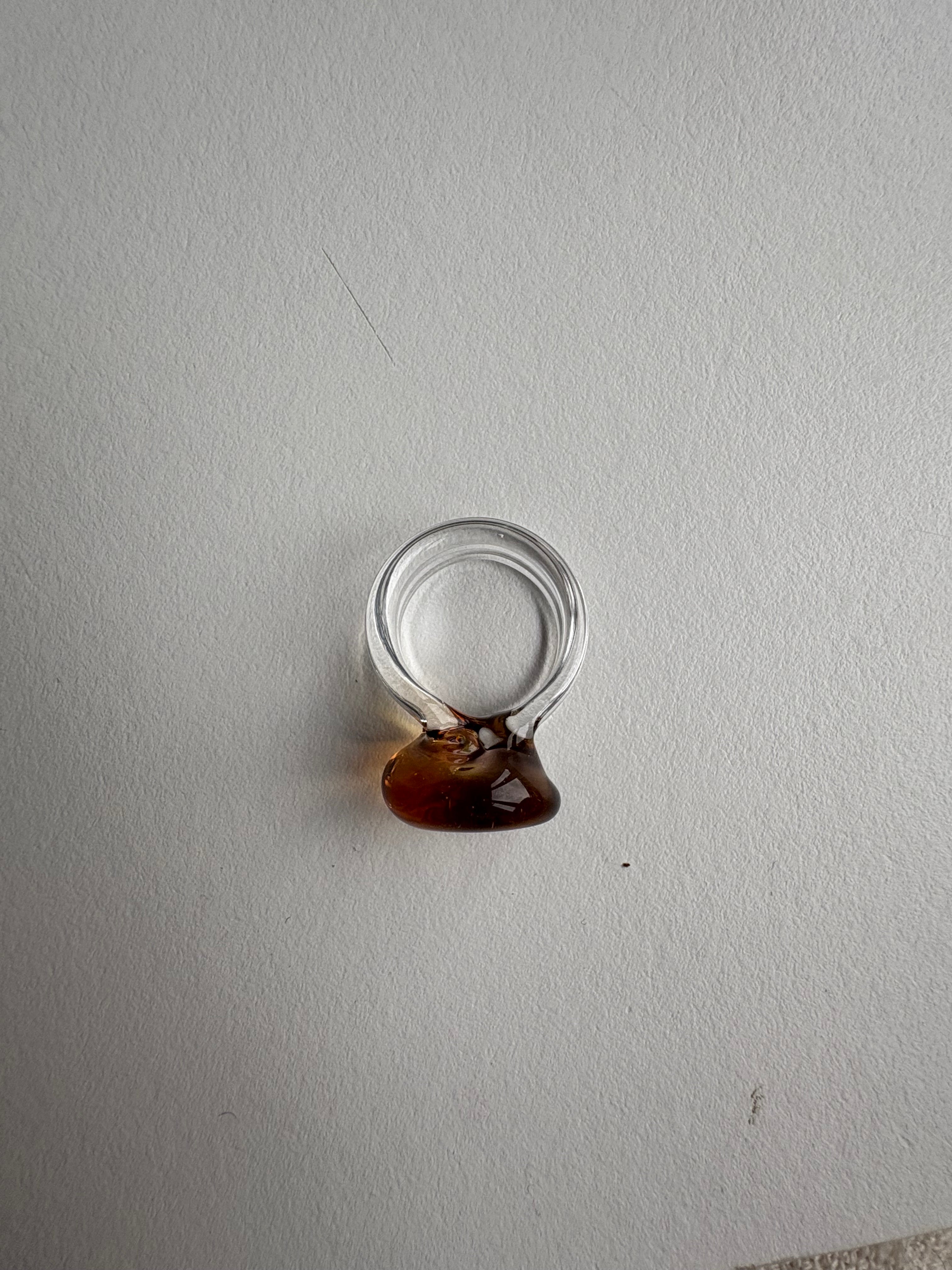Glass Ring Brown