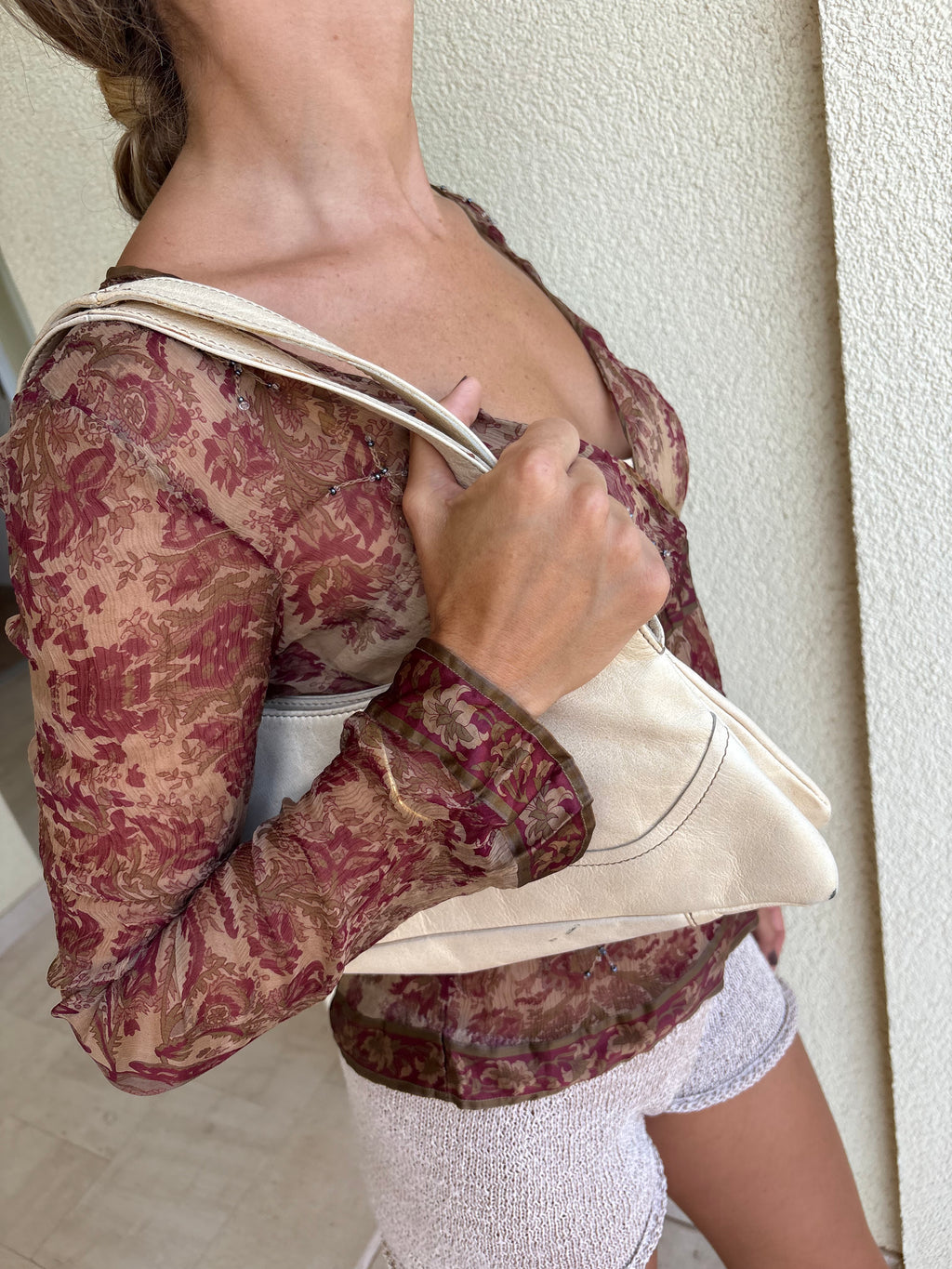 Silk embellished paisley tunic