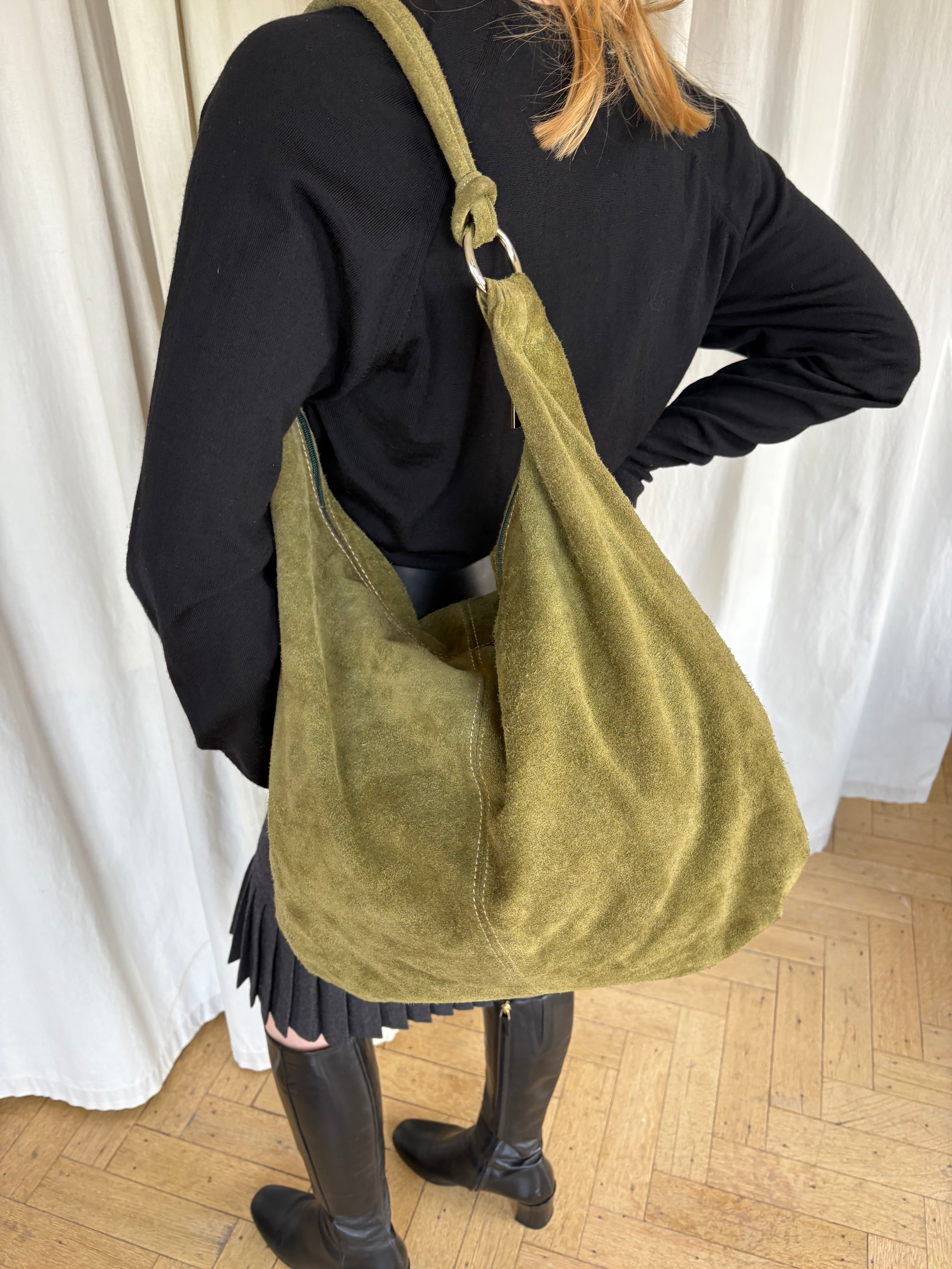 Large suede bag