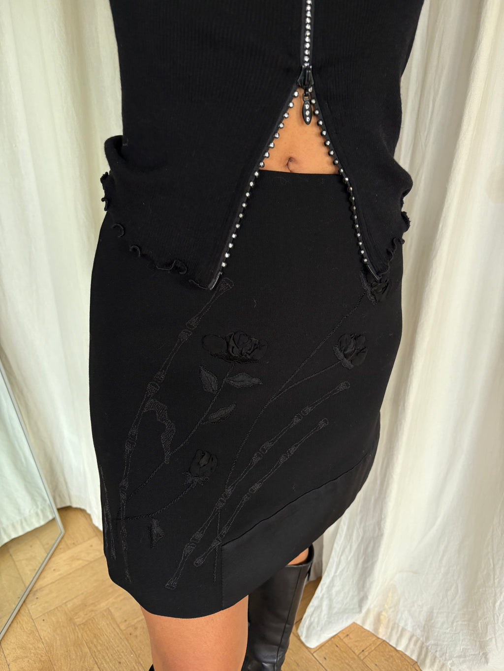 Enzo Fusco Embroided Skirt