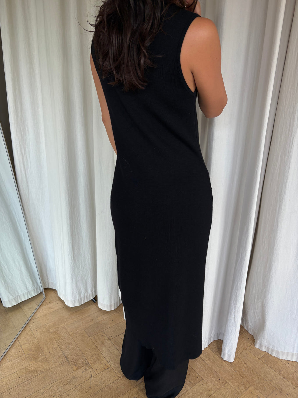 Les Copains long wool gilet