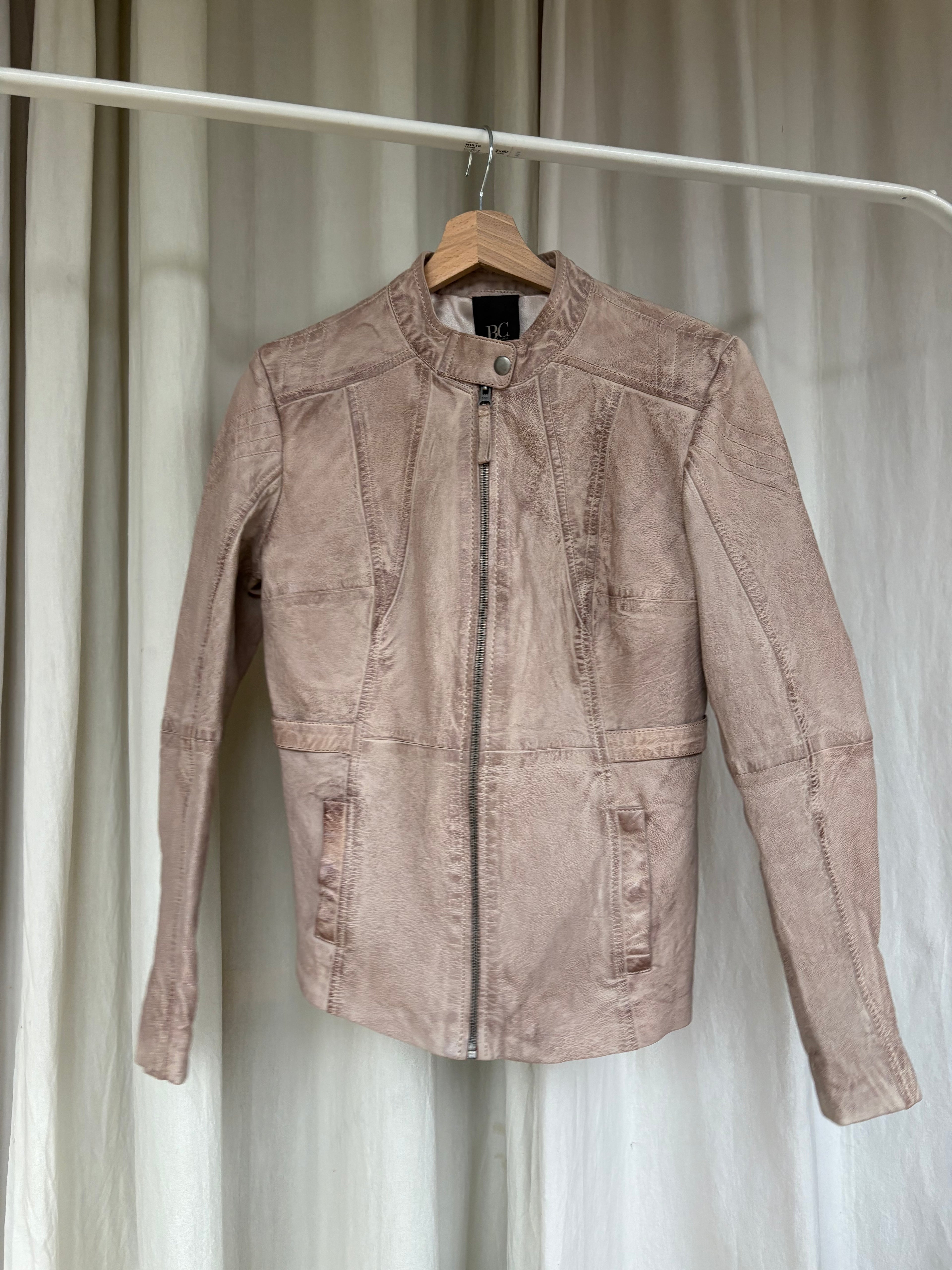 Leather moto jacket