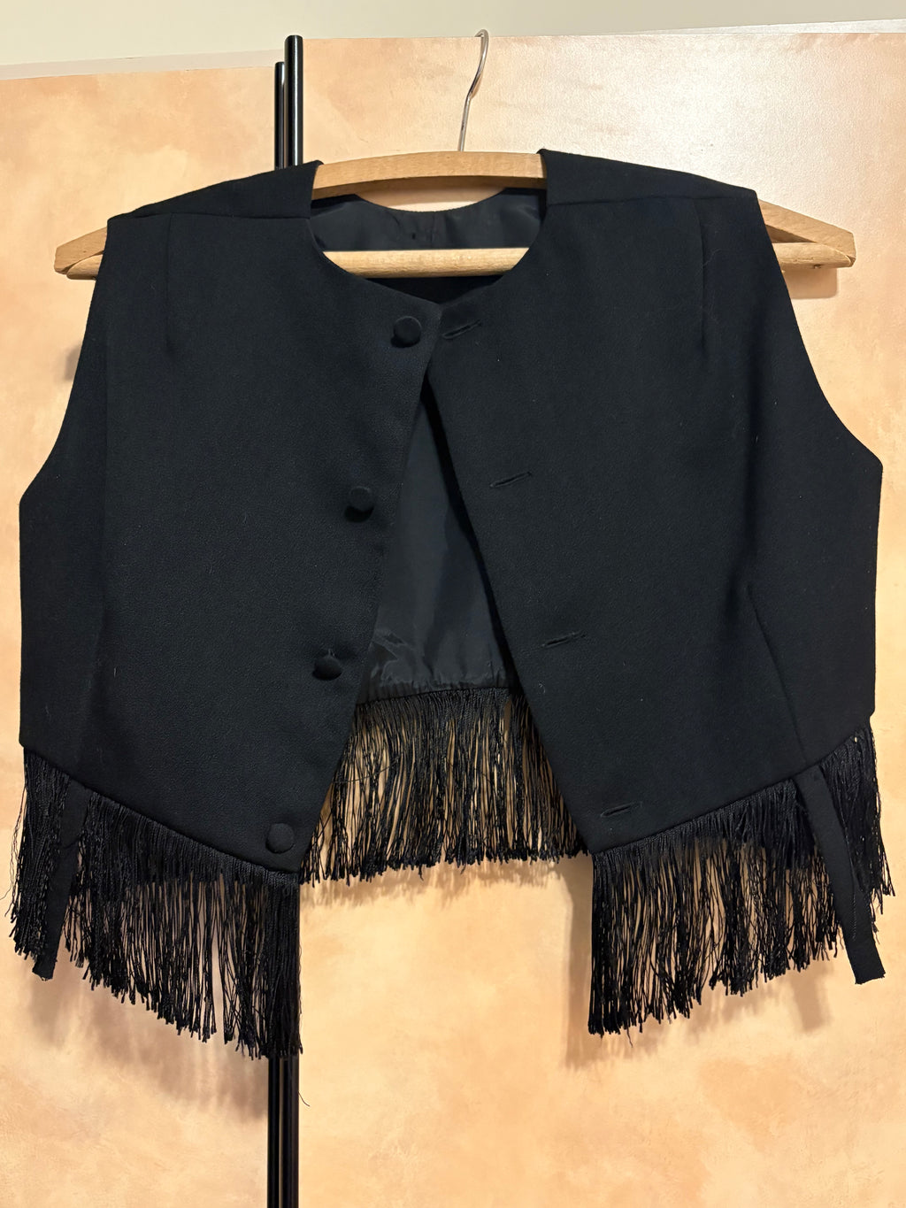 Vintage Fringed Cropped Gilet