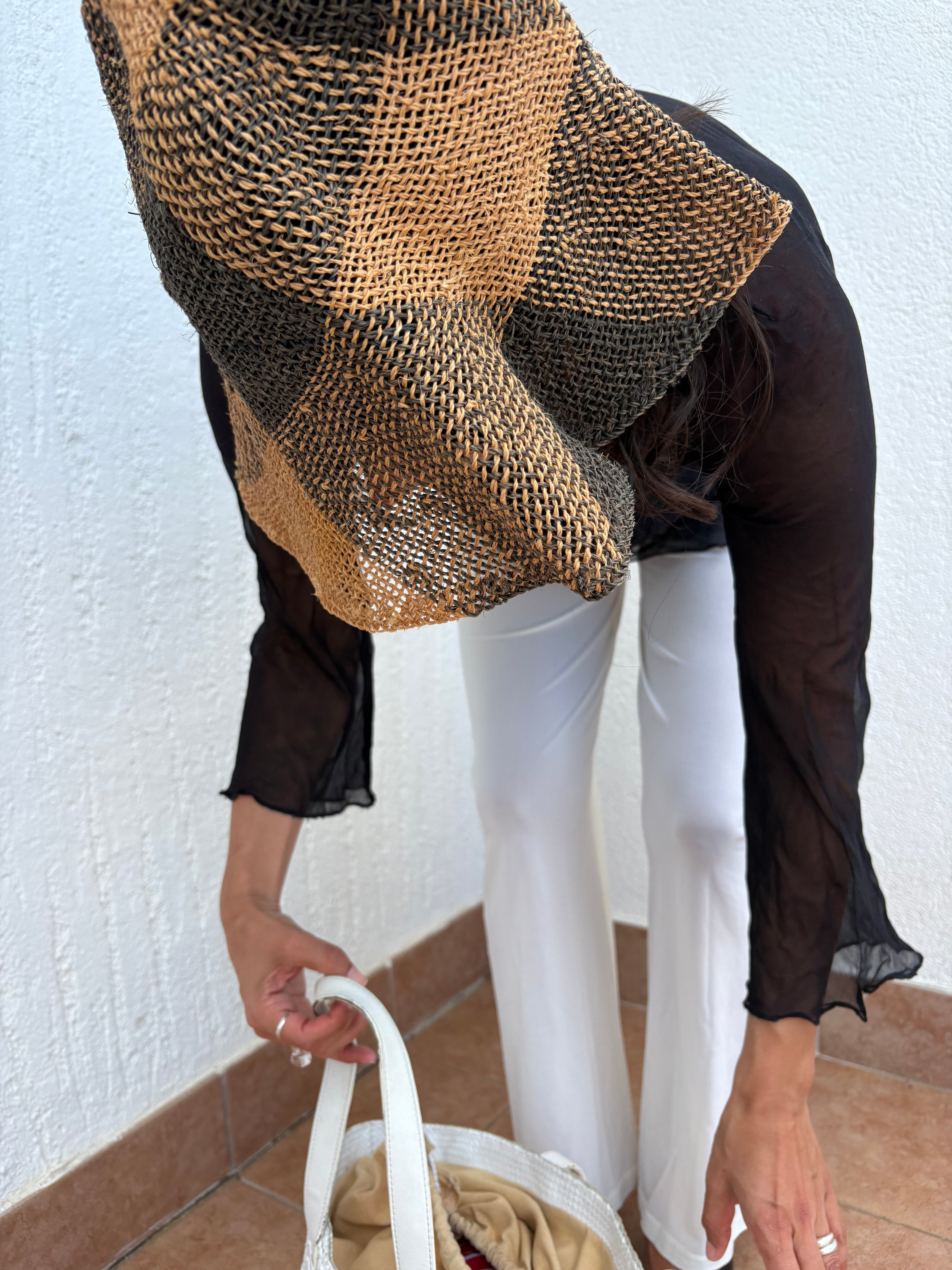 Silk chiffon tunic with sequined collar