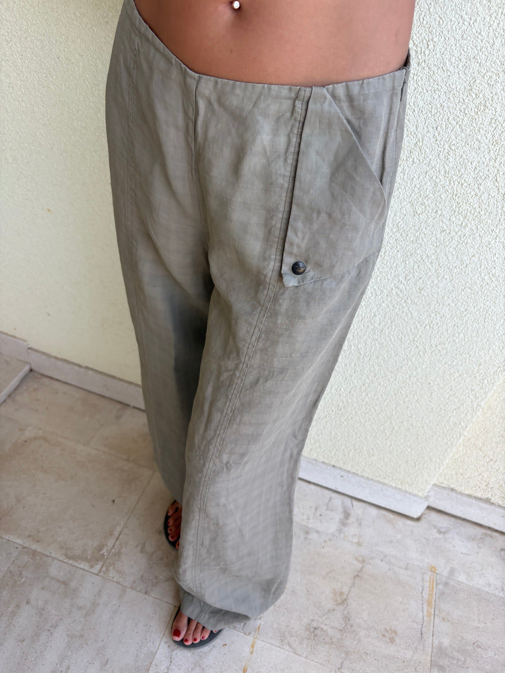 Sarah Pacini wide leg ramie trousers