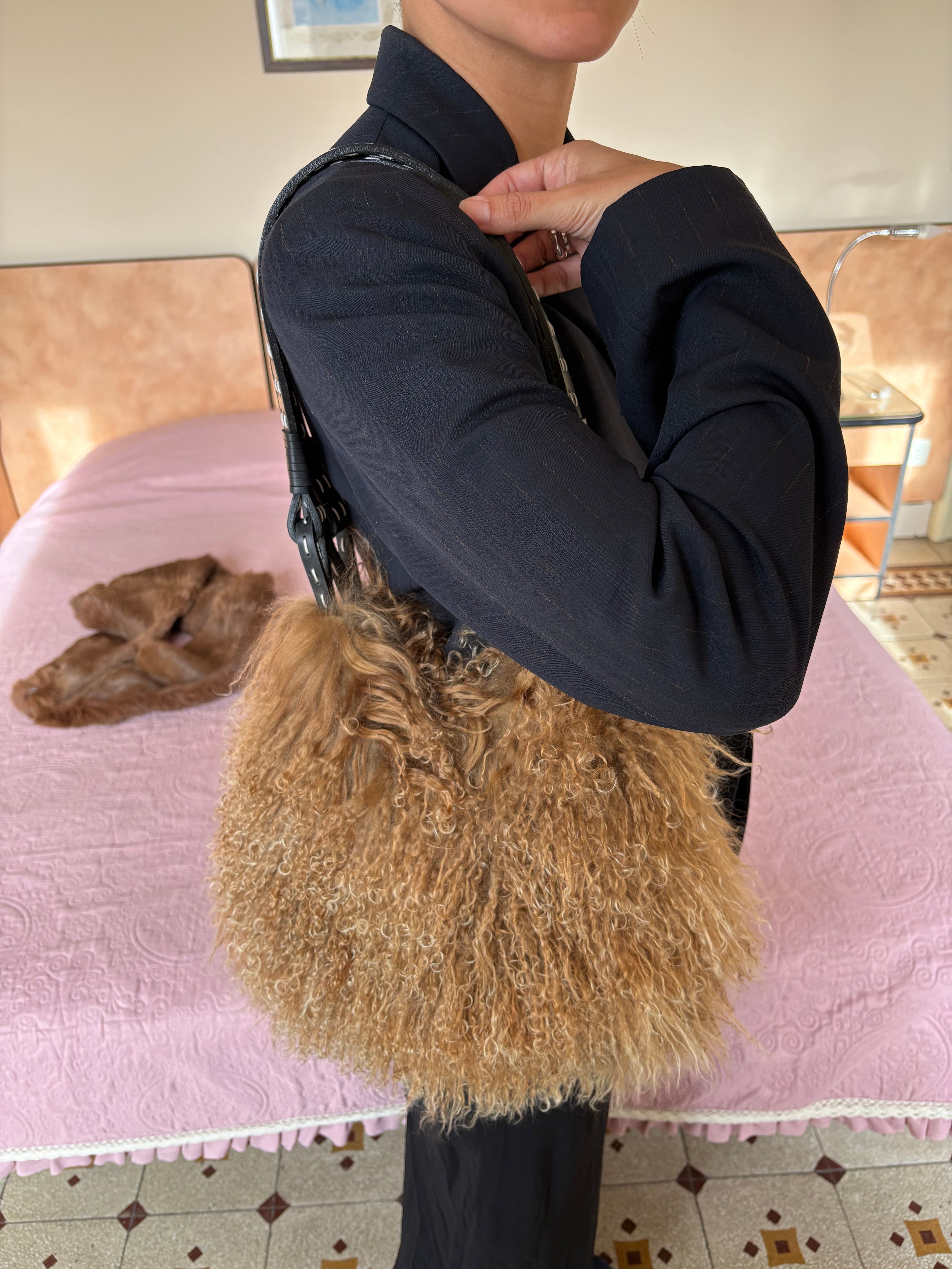 Mongolian fur bag