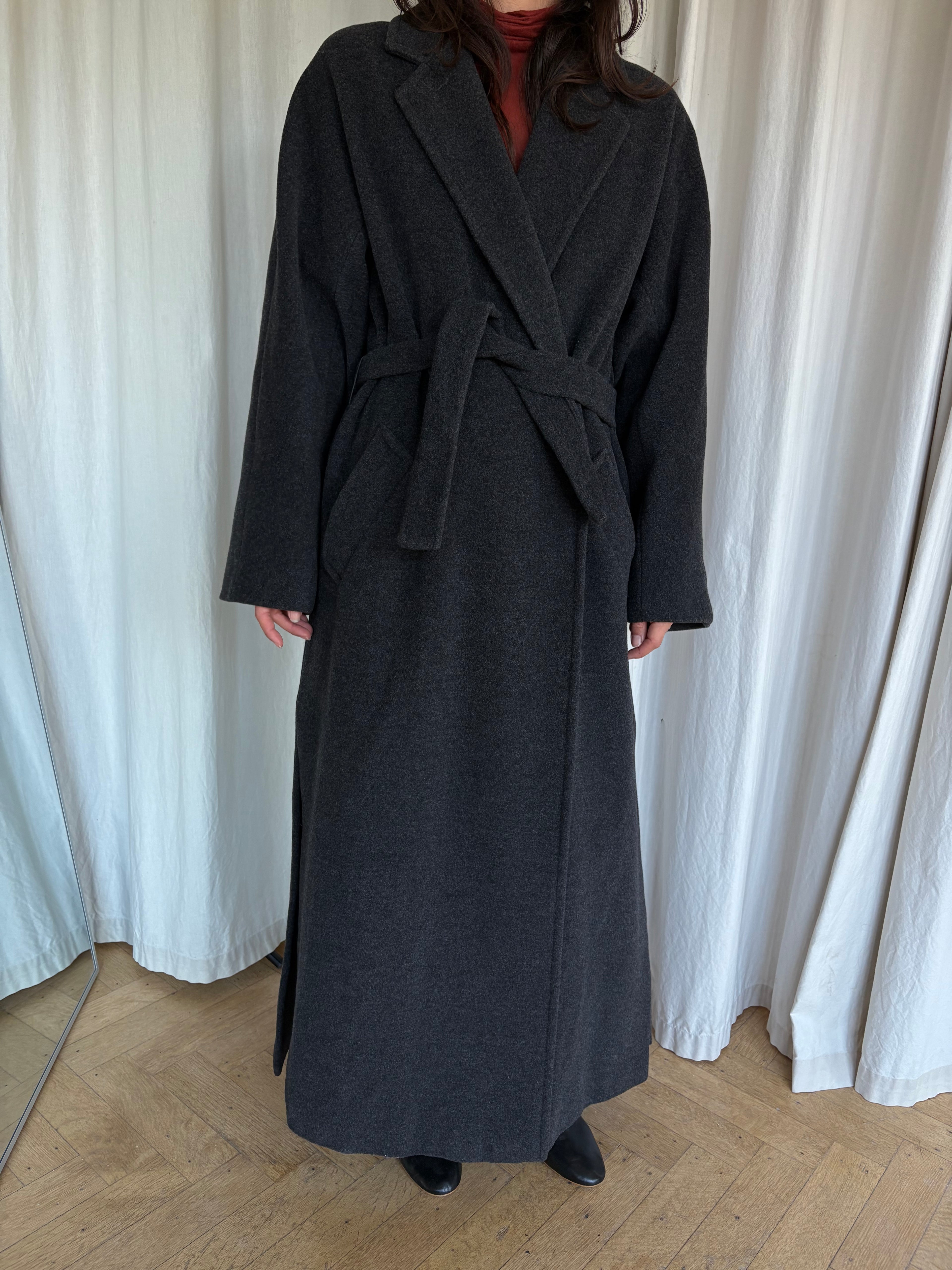 Max Mara Wool Long Belted Coat