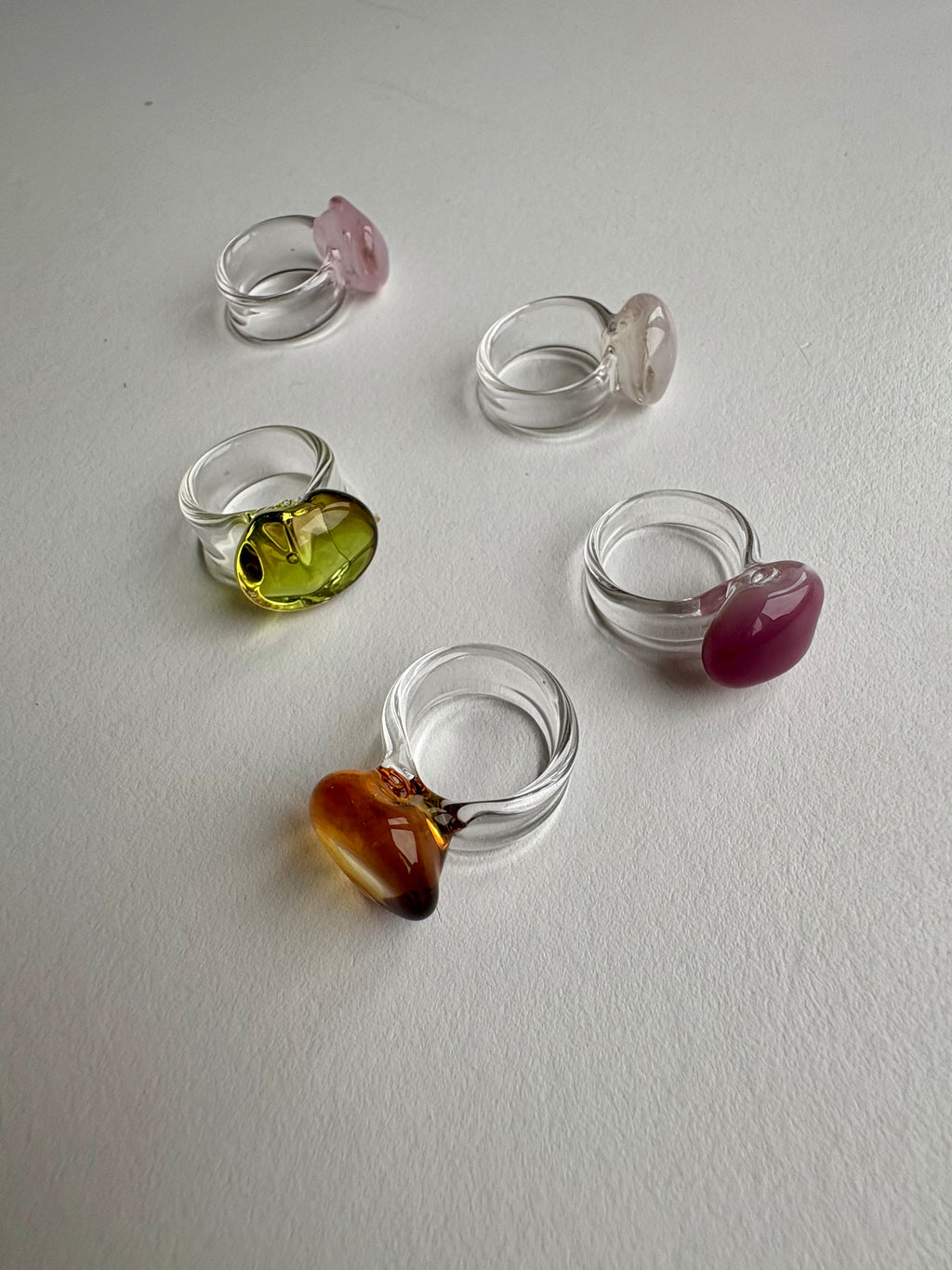 Glass Ring Lilac Smoked