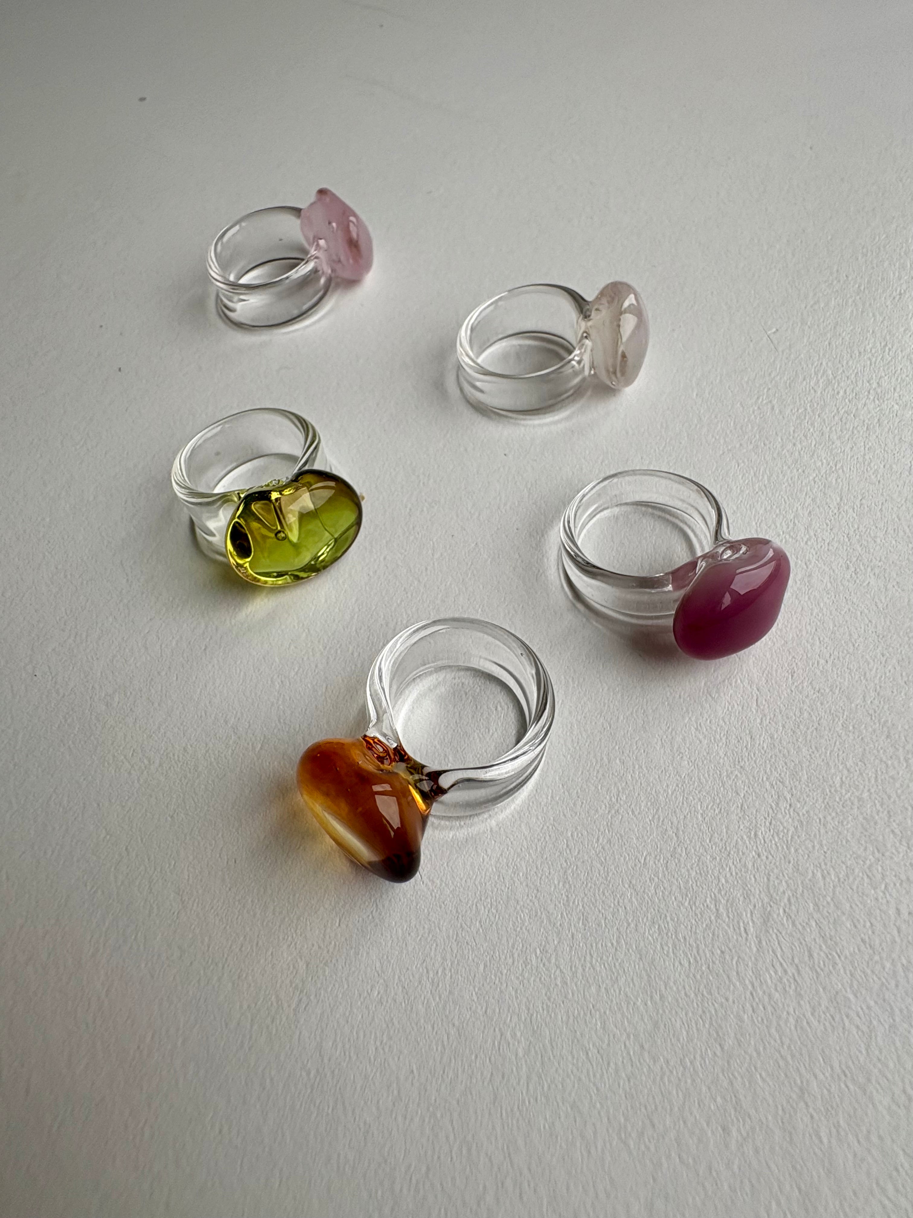 Glass Ring Lilac Smoked