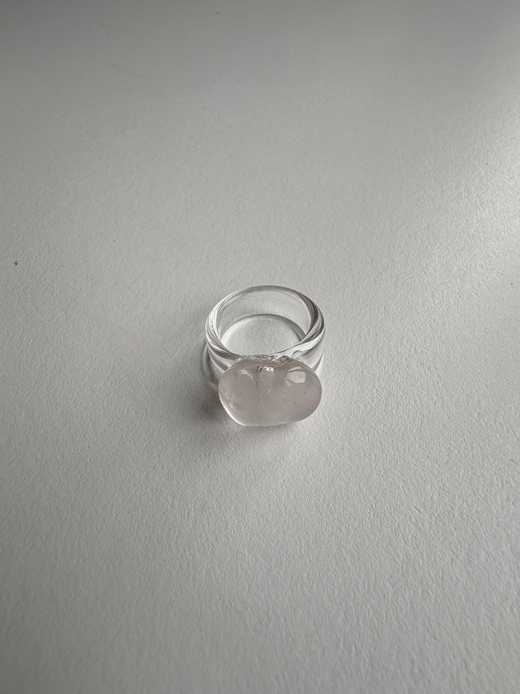 Glass Ring Smoked White
