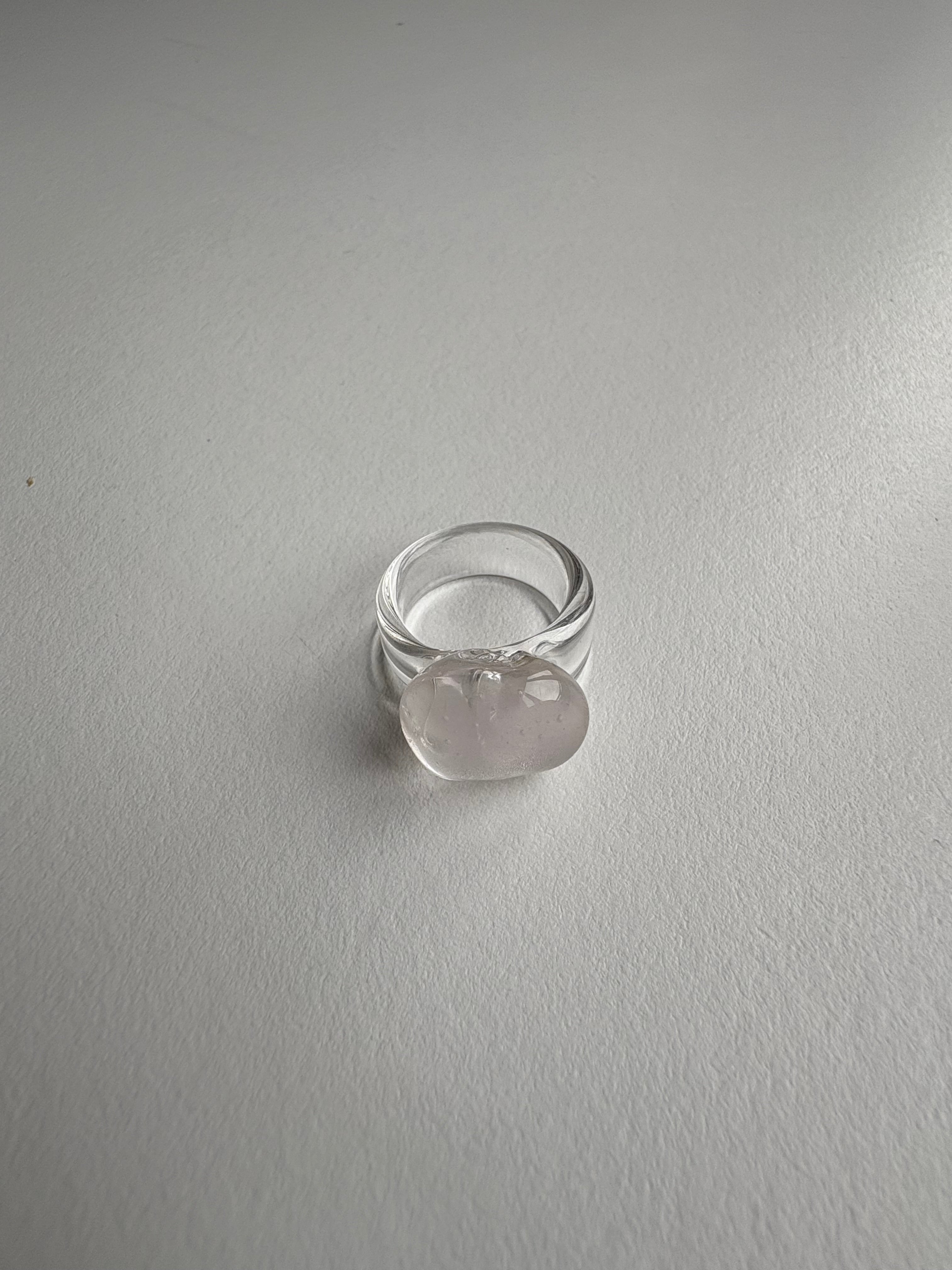 Glass Ring Smoked White