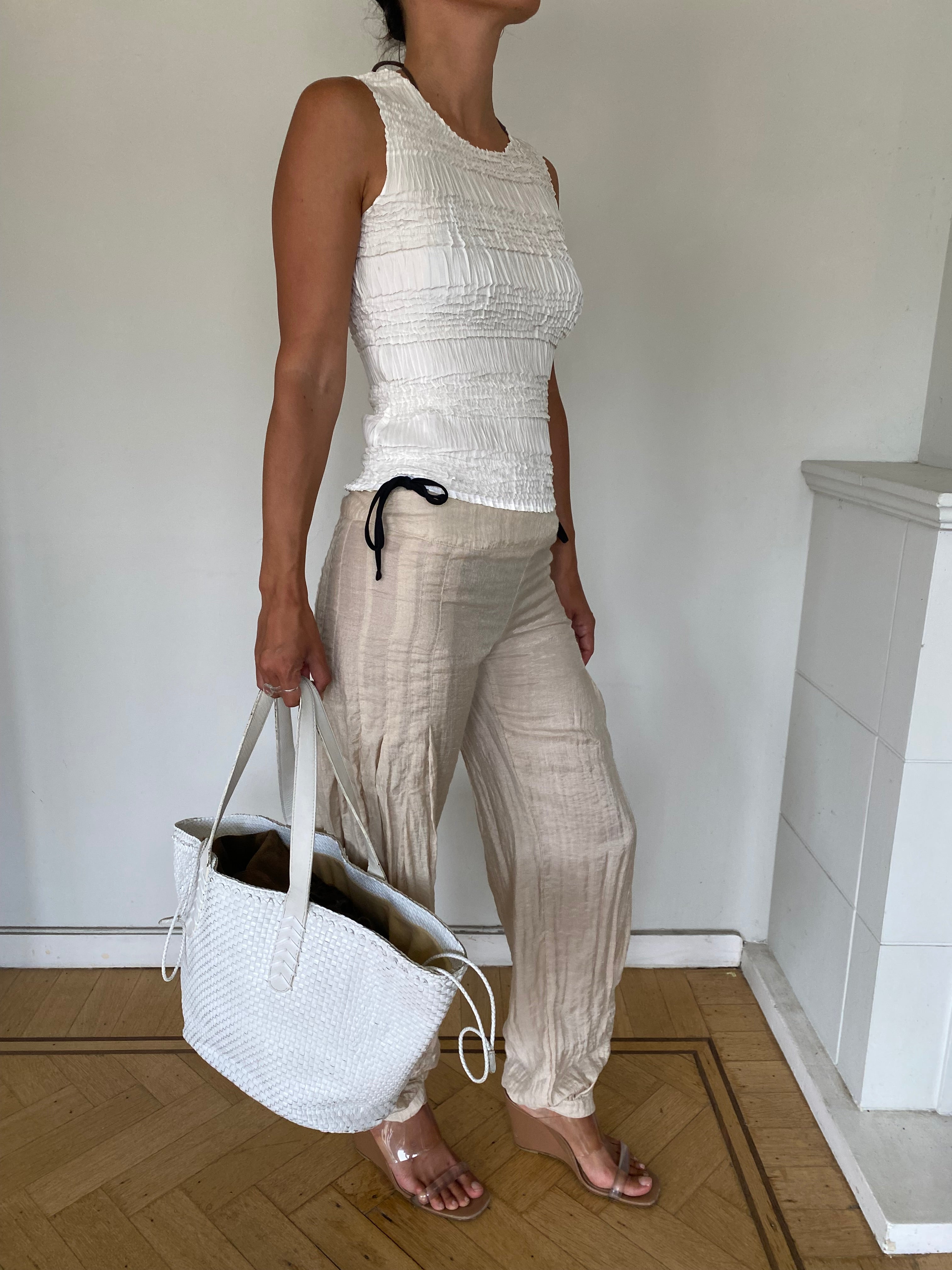 Textured white top