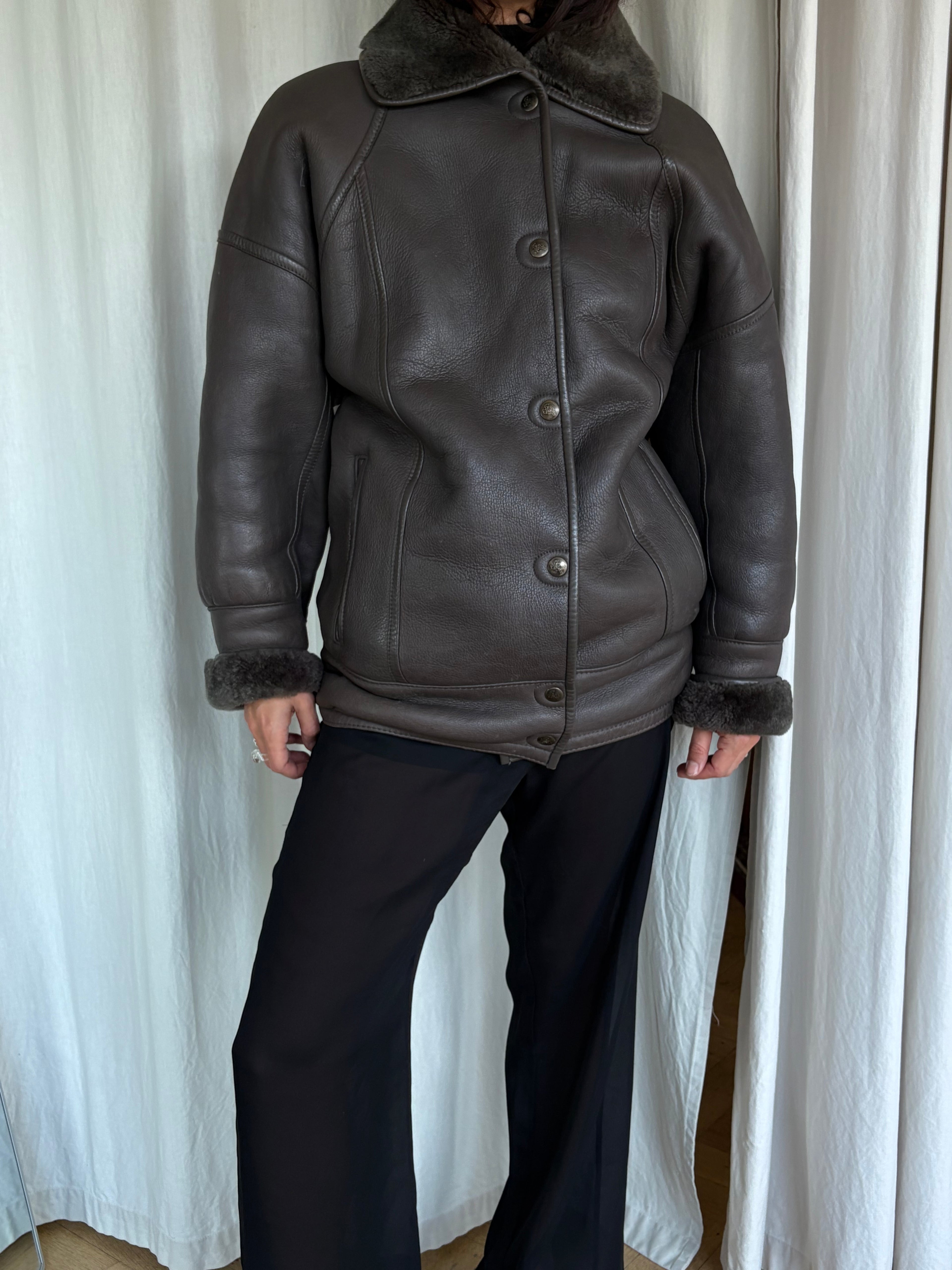 Shearling Leather Coat