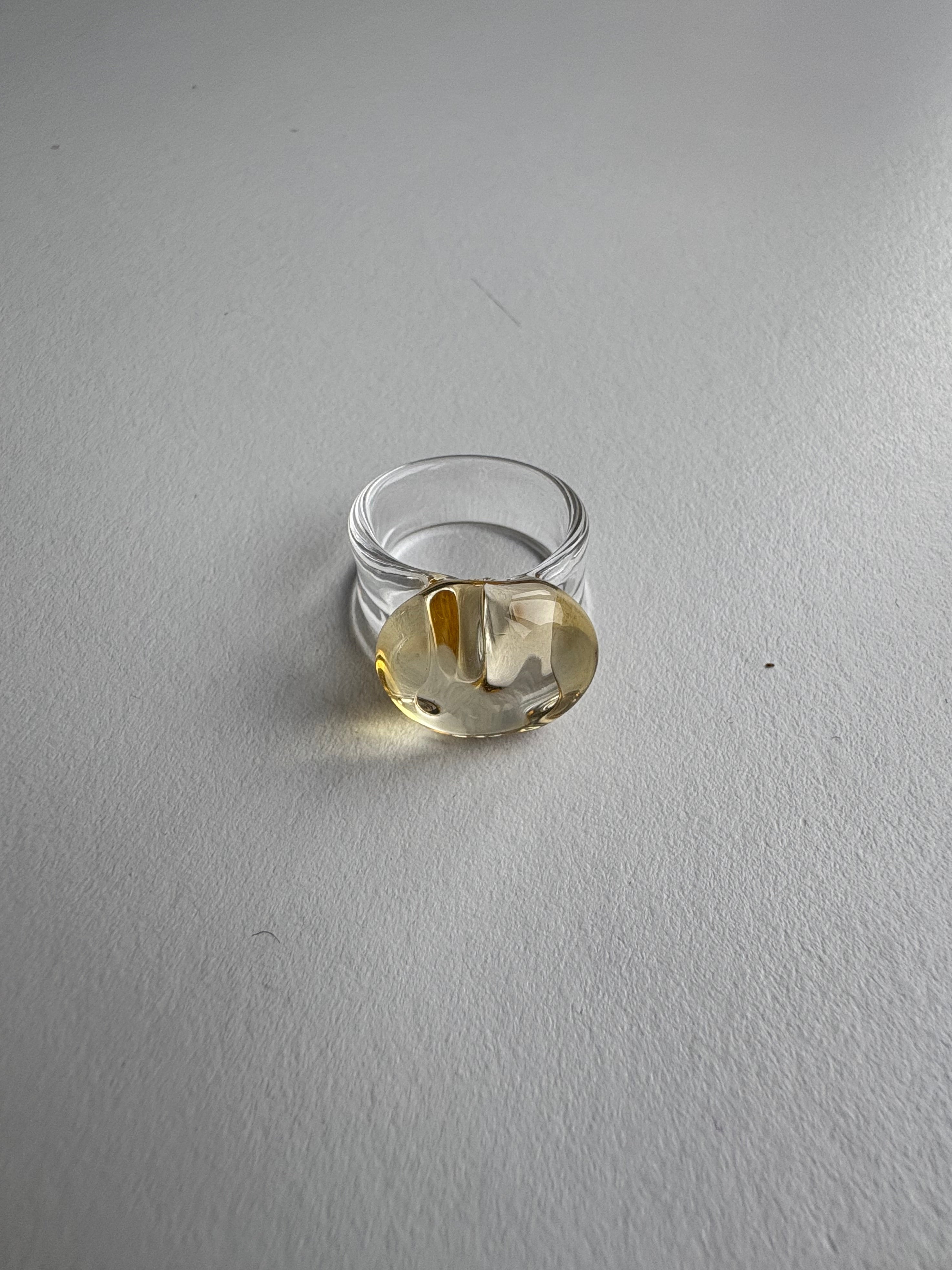 Glass Ring Yellow