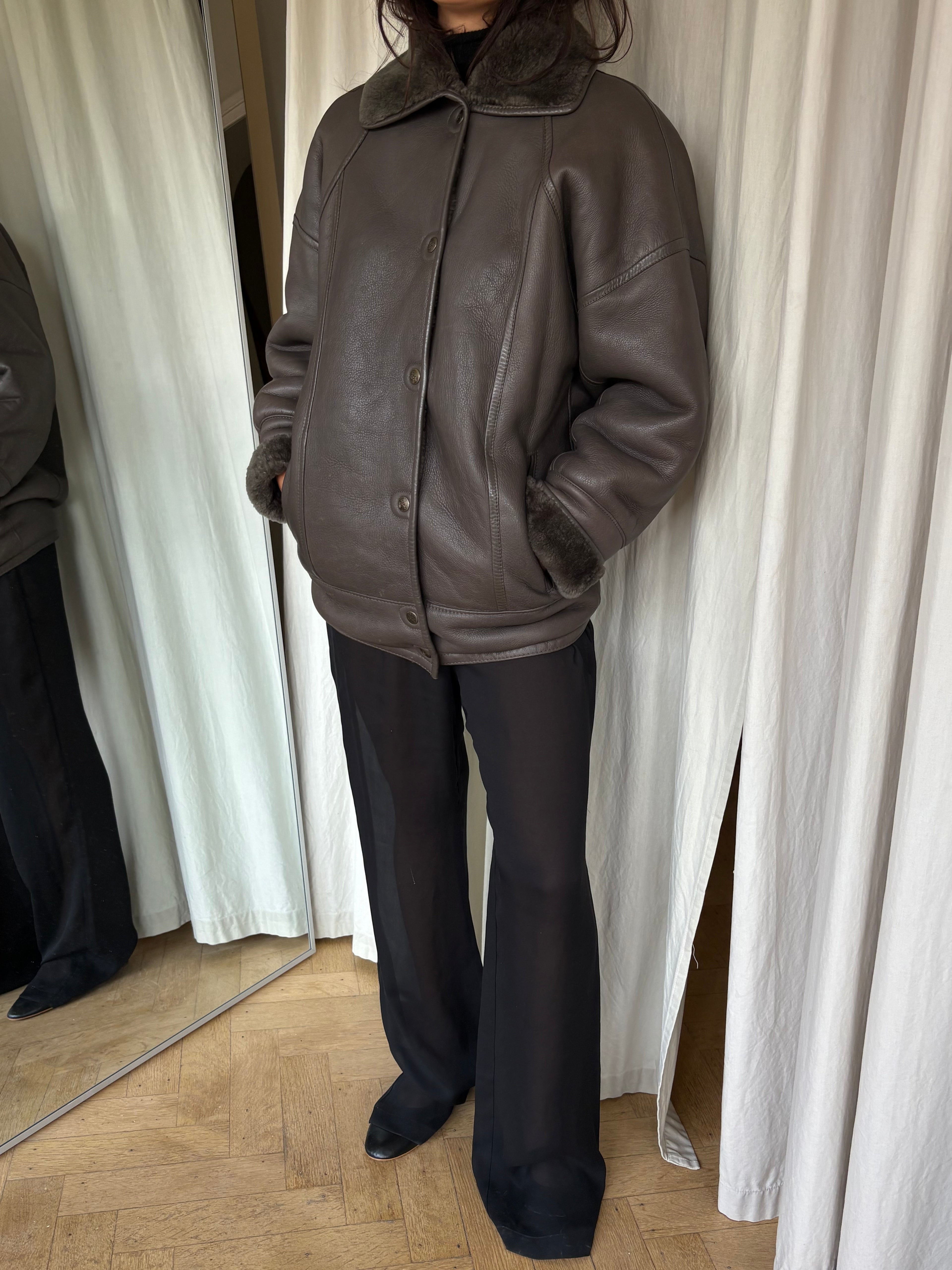 Shearling Leather Coat