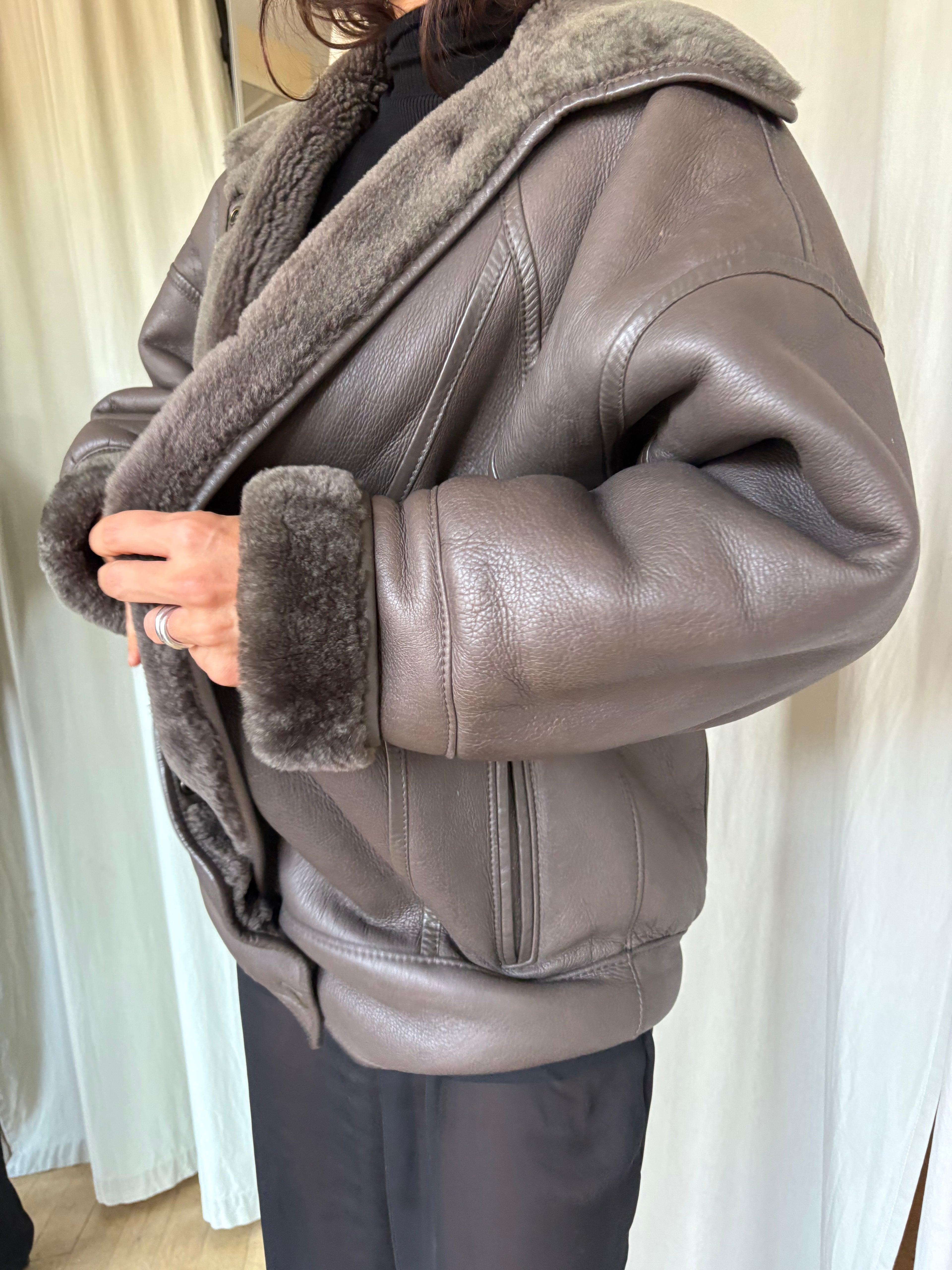 Shearling Leather Coat