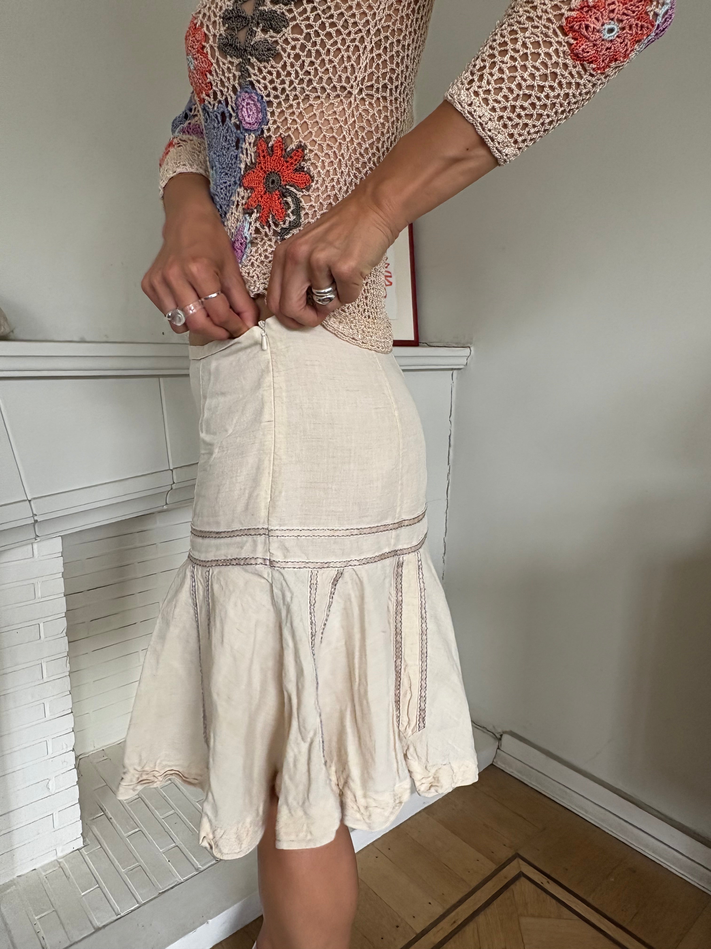 Crochet top with flowers