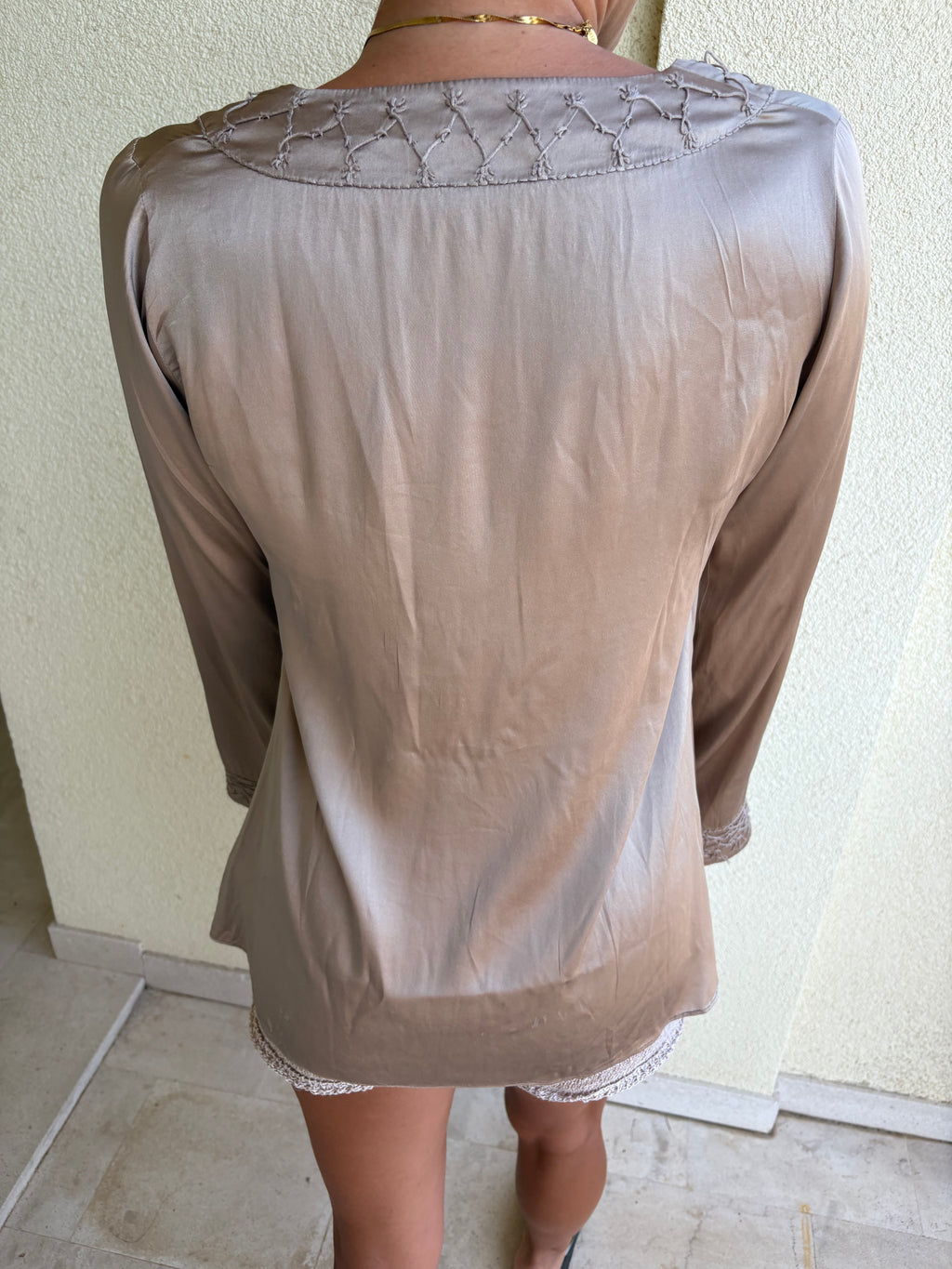 Malìparmi silk embroided tunic