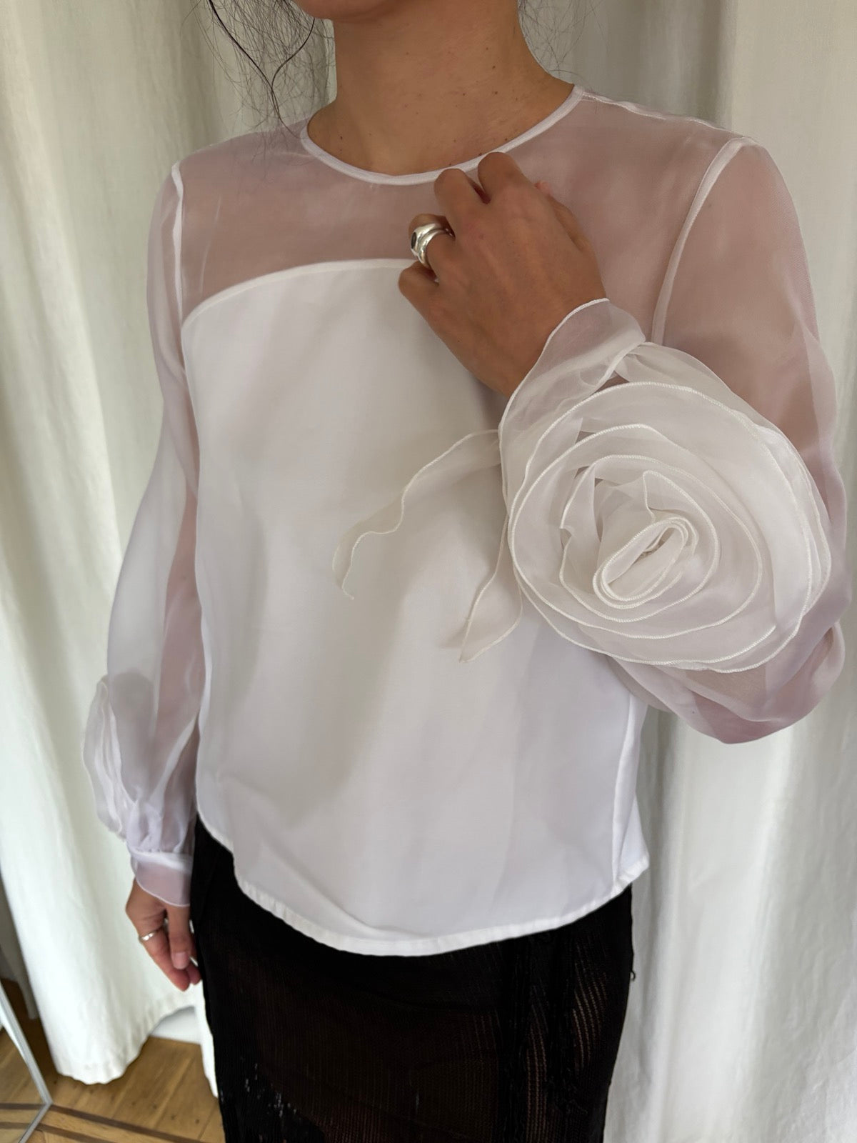 Anne Fontaine silk organza blouse